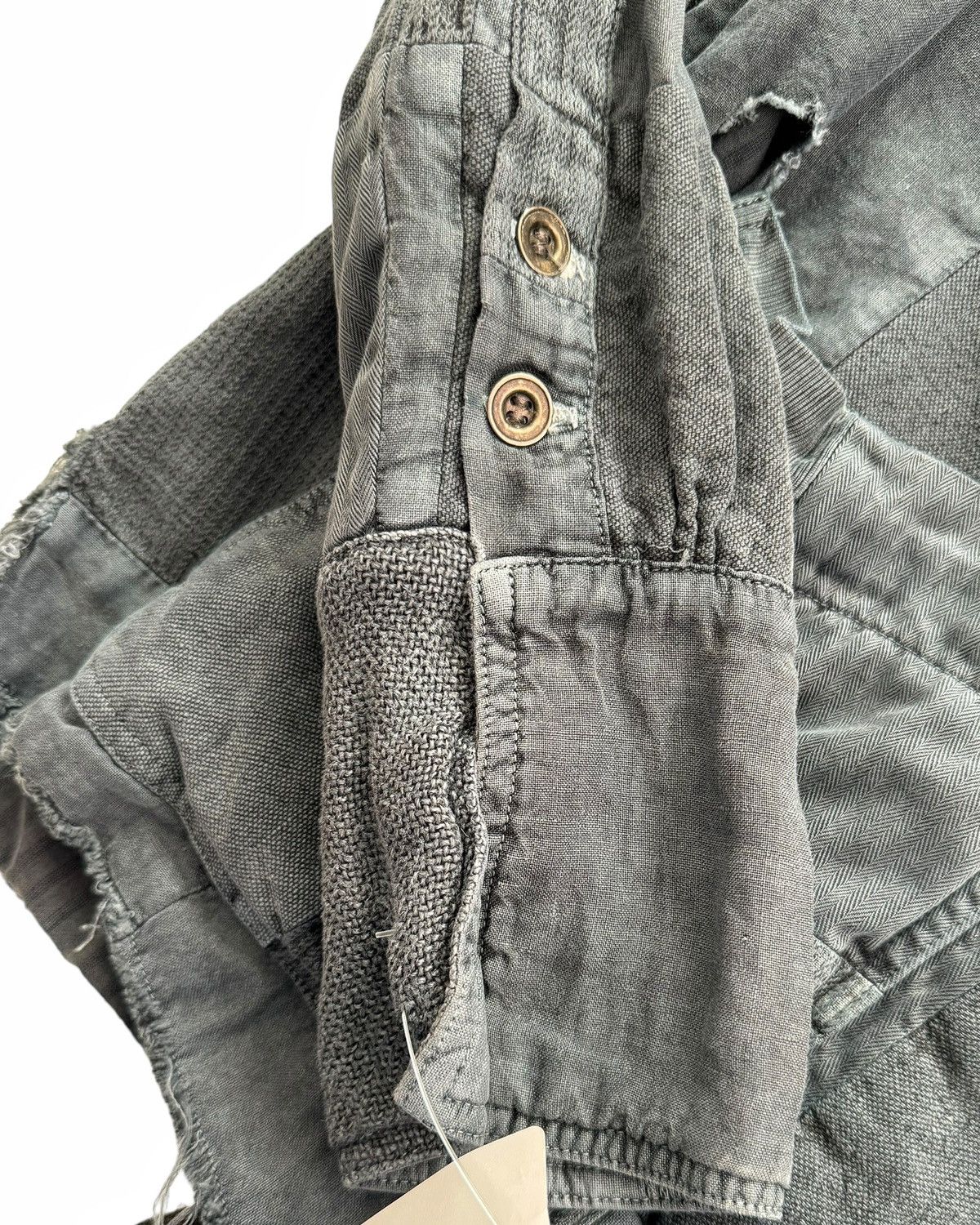 Greg Lauren Sz3 Sample Grey Washed Vintage Fabric GL1 Patchwork Kimono Size US L / EU 52-54 / 3 - 11 Thumbnail
