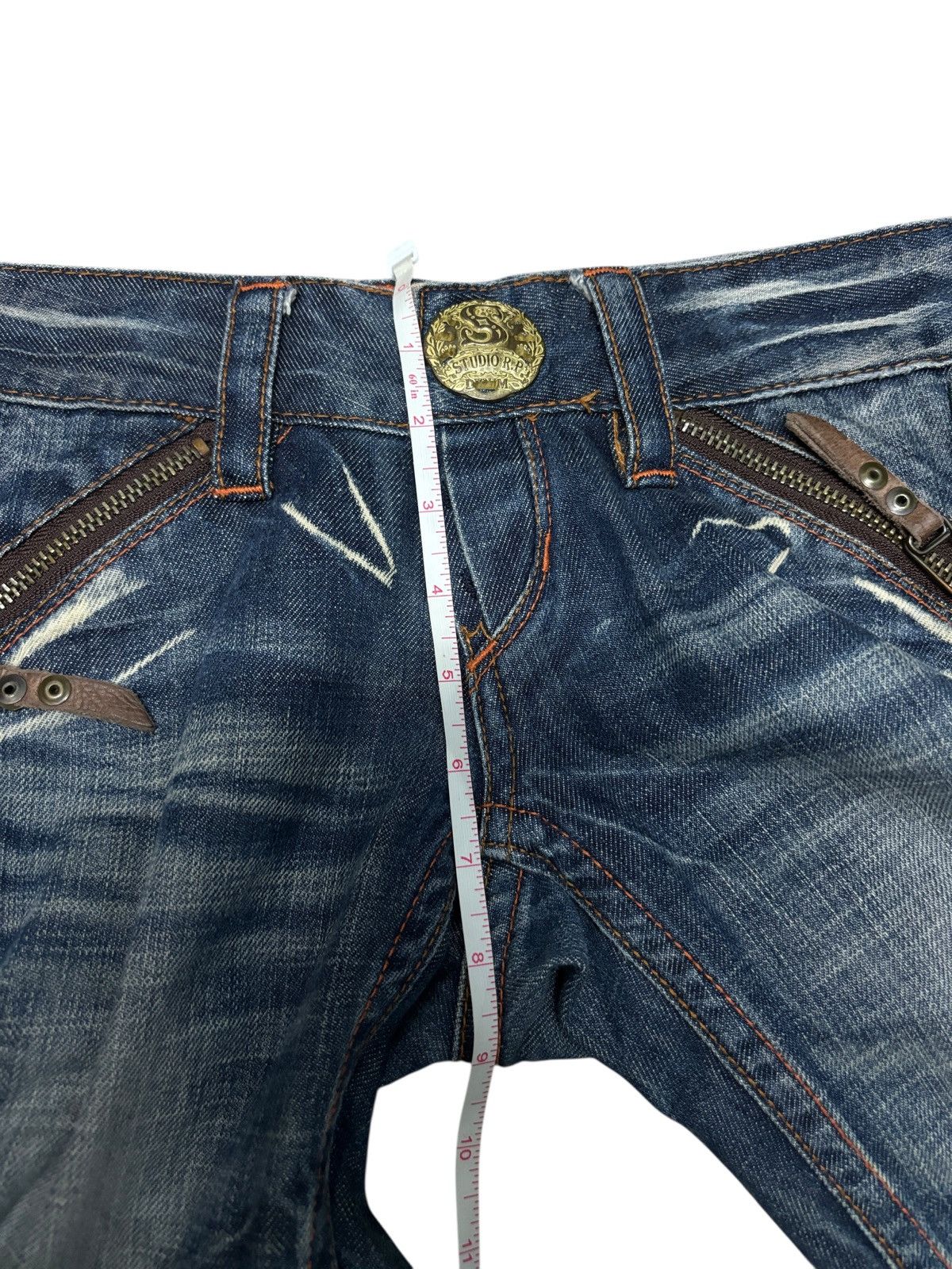 Le Grande Bleu (L.G.B.) (NEED GONE) Y2K Studio R.P Red Pepper Denim Jeans Size 29" - 11 Thumbnail