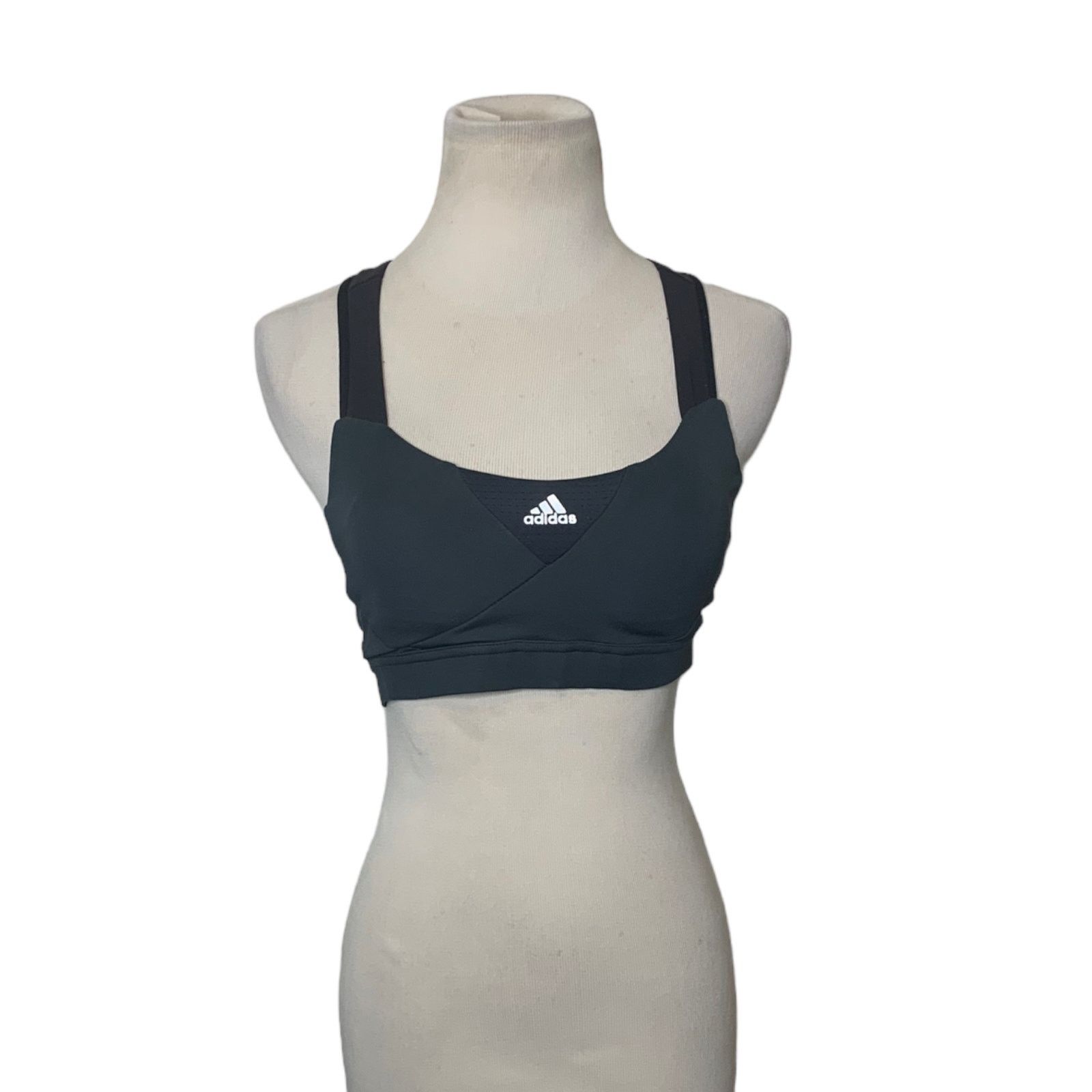 Adidas Adidas gray crossed back sports bra size XS Size XS / US 0-2 / IT 36-38 - 1 Thumbnail