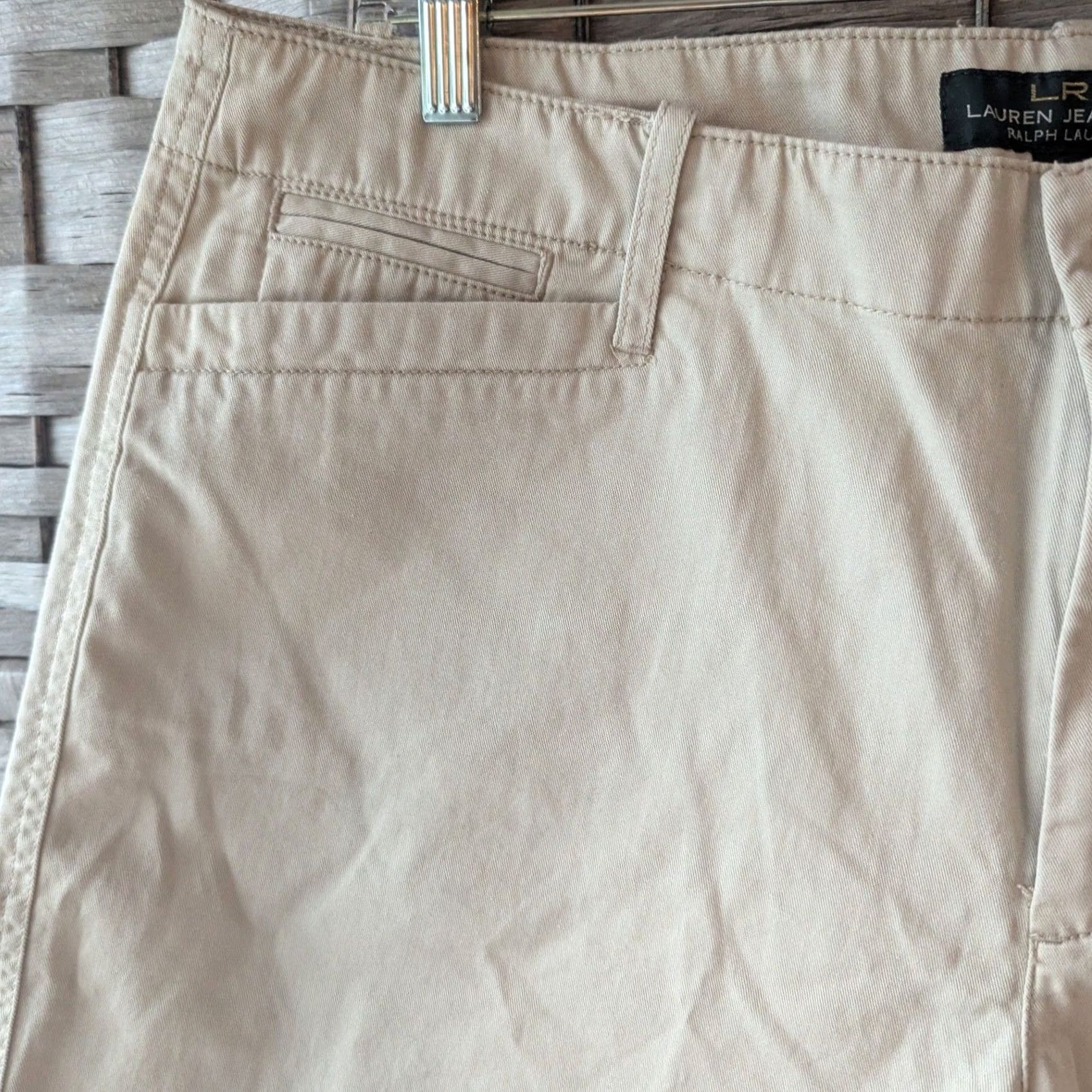Ralph Lauren Lauren Ralph Lauren Chino Shorts Beige Cotton Twill Womens 16 Modest Minimalist Size 38" / US 16 / IT 52 - 2 Thumbnail