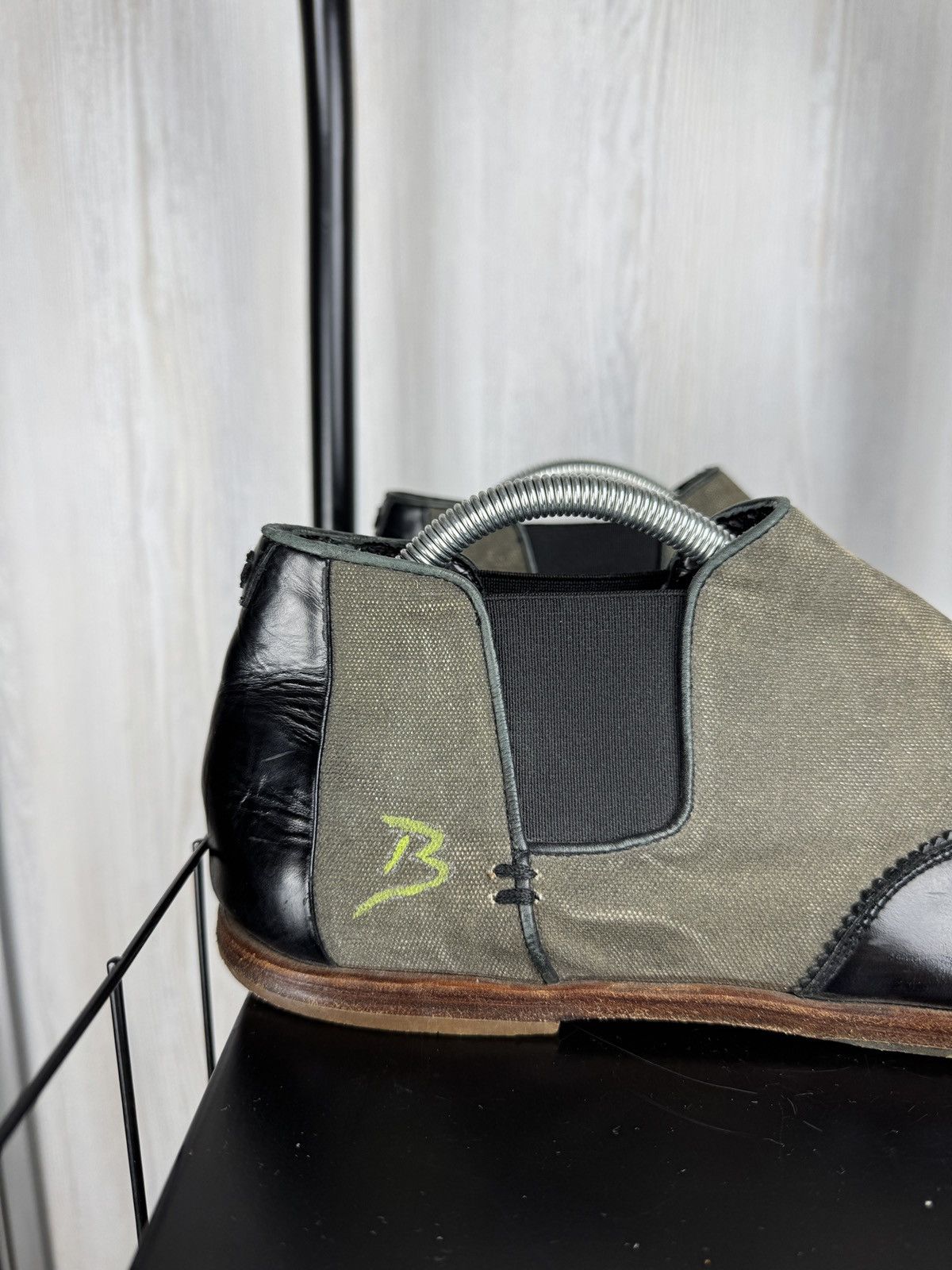 Barracuda Barracuda Grey Canvas Black Leather light chelsea boots 42 Size US 9 / EU 42 - 2 Thumbnail