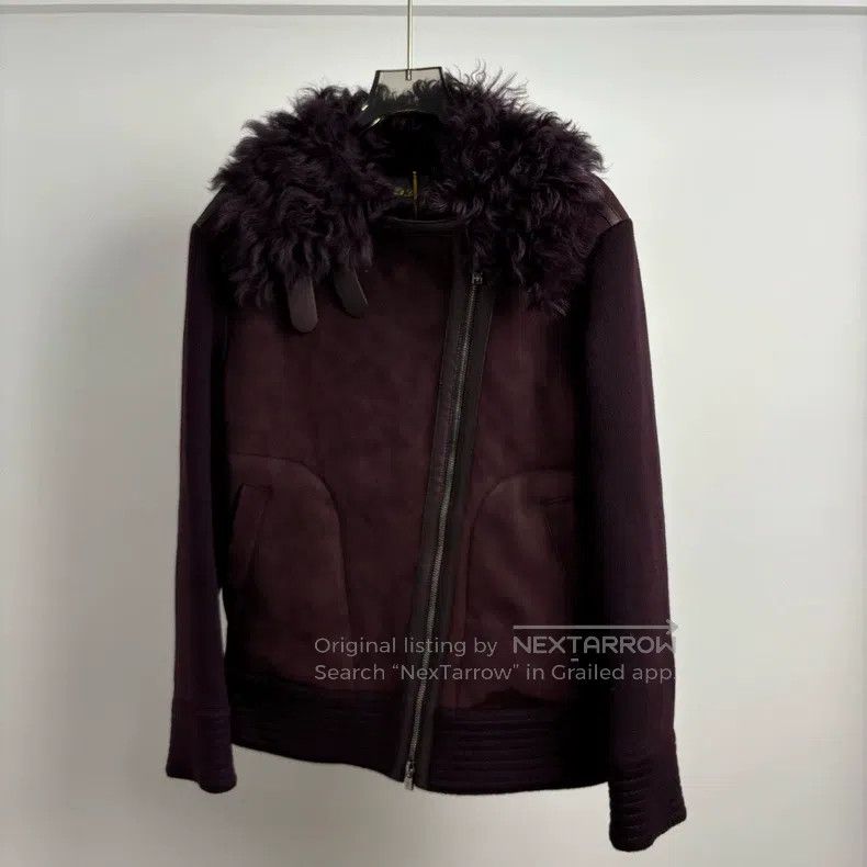 Loro Piana Loro Piana Grape Purple Sheepskin Fur Jacket Size XXS / US 00 / IT 34 - 1 Thumbnail