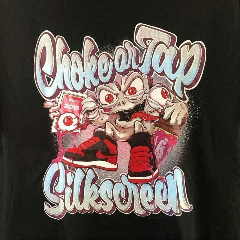 Other Choke or Tap silk screen black cotton short sleeves Tshirt L Size US L / EU 52-54 / 3 - 3 Thumbnail