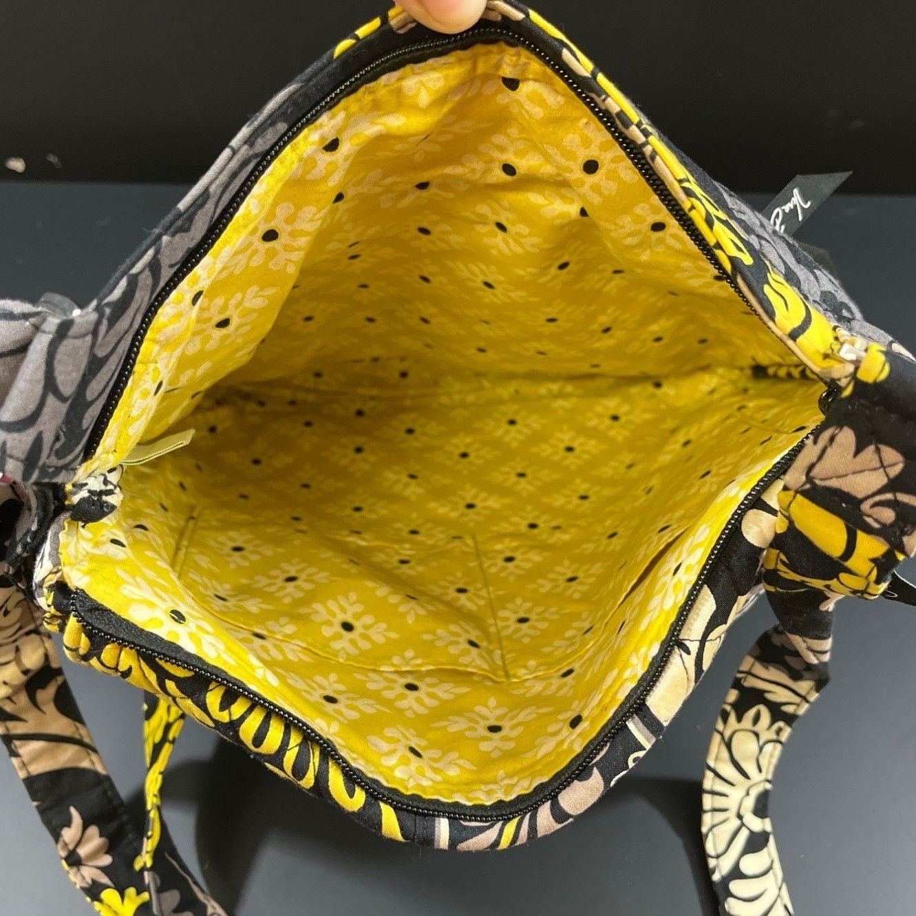 Vera Bradley Vera Bradley Women's Black/Yellow Purse/Crossbody SKU 5007 Size ONE SIZE - 5 Thumbnail
