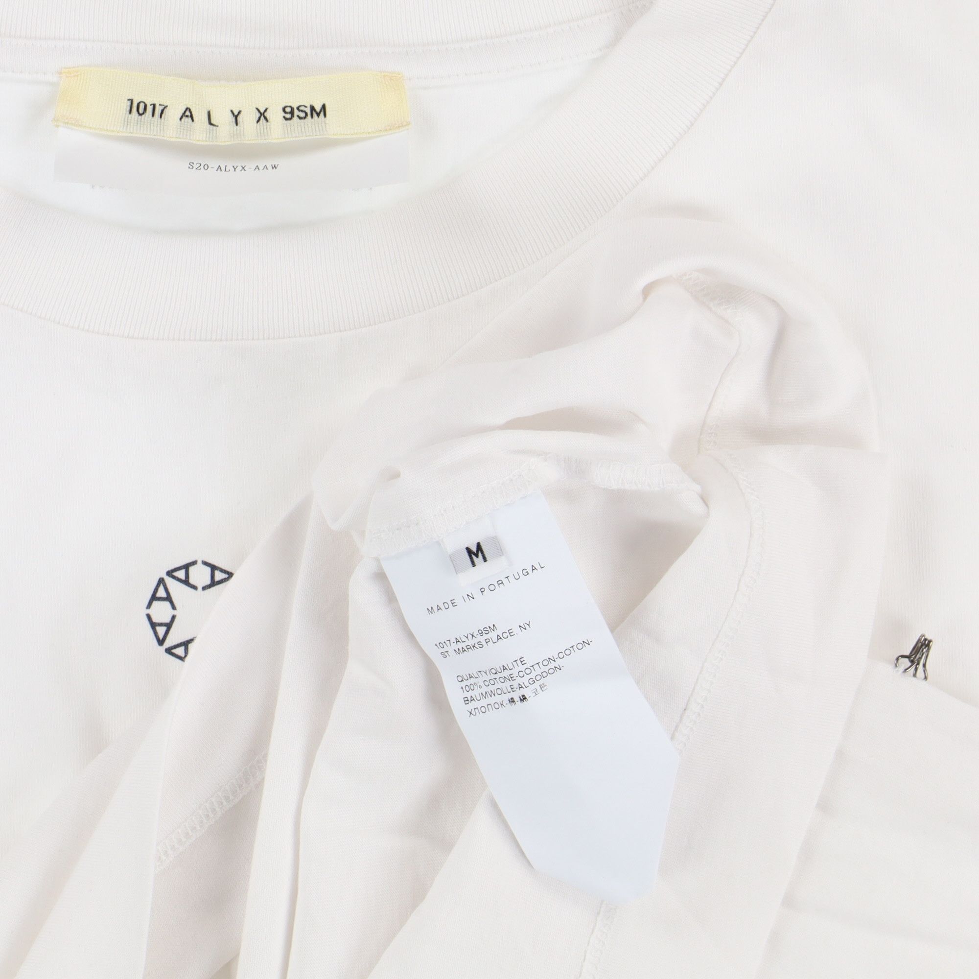 1017 ALYX 9SM White Hook and Eye Printed Logo T-Shirt Size US M / EU 48-50 / 2 - 5 Thumbnail