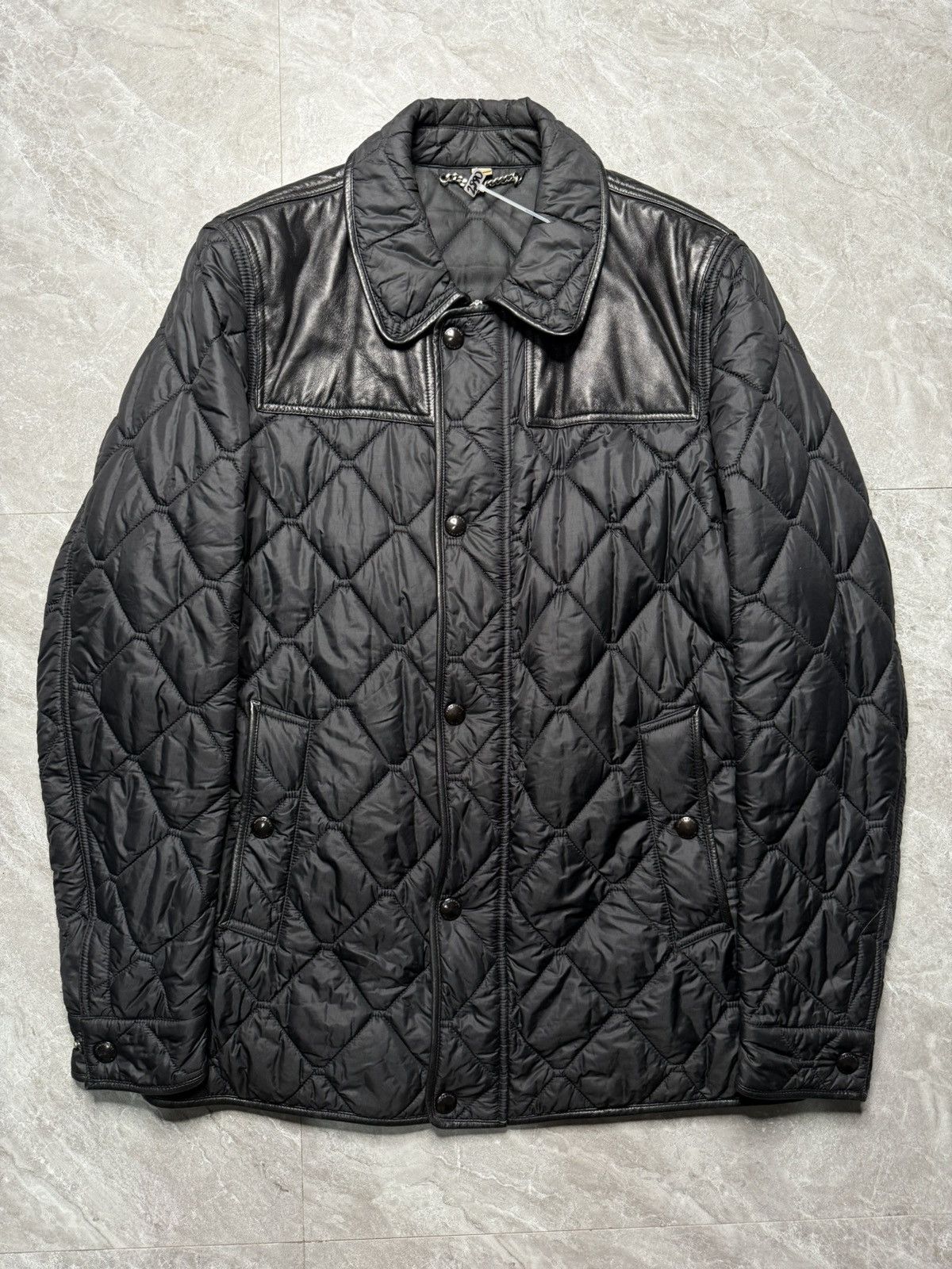 Burberry Burberry London Trimmed Leather Quilted Jacket Size US L / EU 52-54 / 3 - 1 Thumbnail