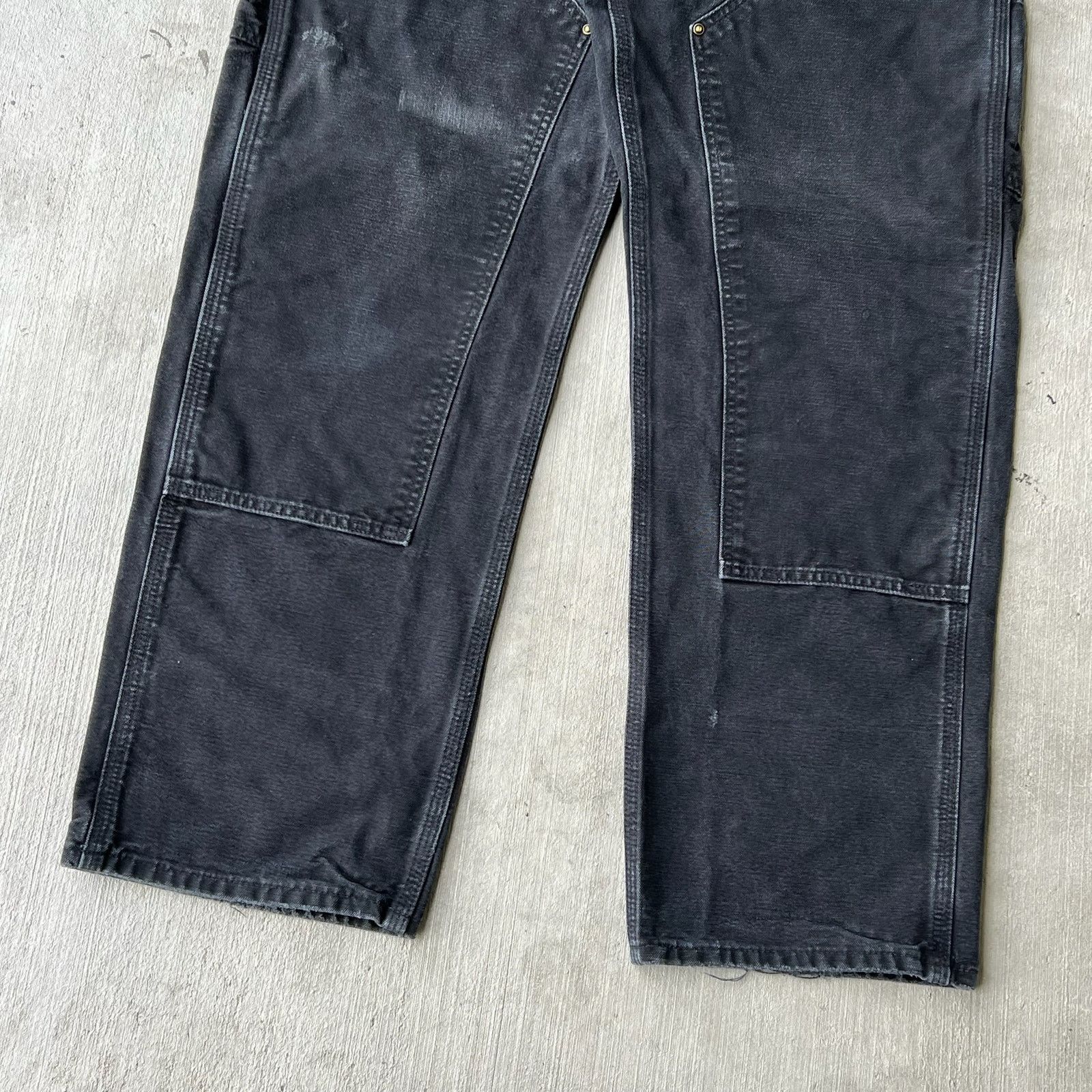 Carhartt × Vintage Carhartt faded black double knee work wear carpenter pants Size US 33 - 4 Thumbnail