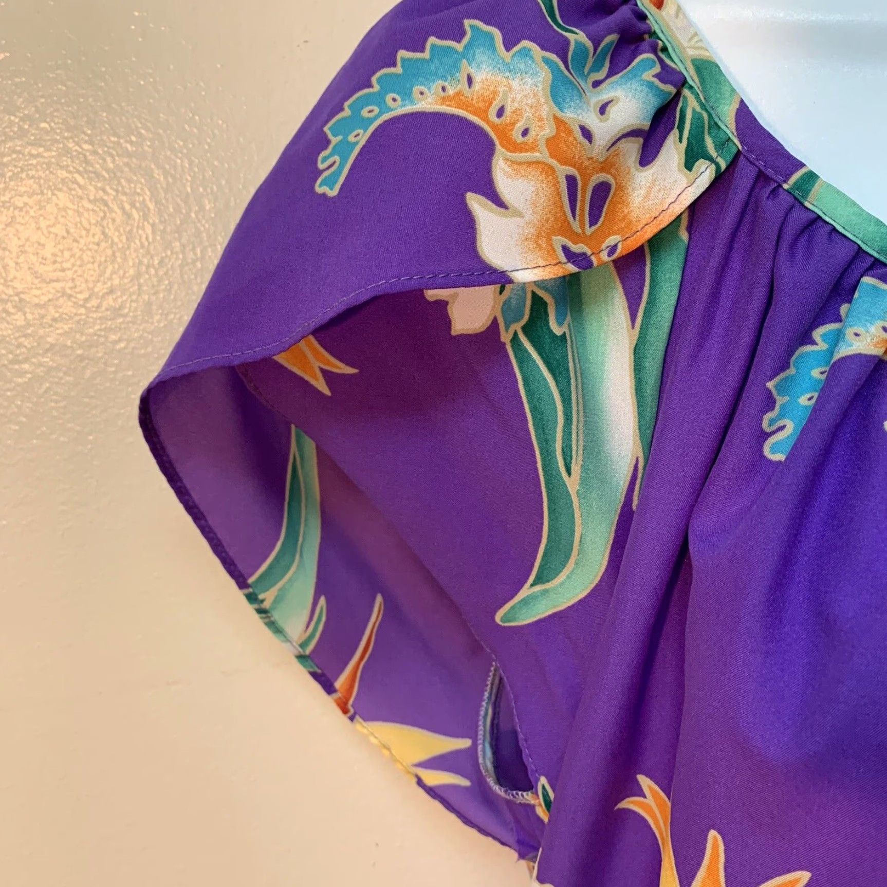 Hilo Hattie VINTAGE HILO HATTIE Muumuu Dress Hawaiian Purple Floral Bird of Paradise Women L Size L / US 10 / IT 46 - 5 Thumbnail