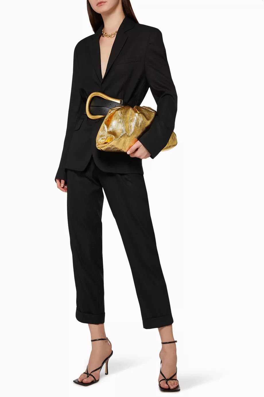 Bottega Veneta o1loc1c0824 Size: OS / Pouch in Gold Size ONE SIZE - 2 Thumbnail