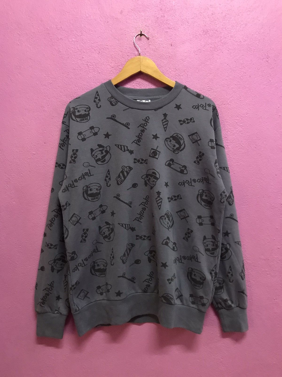 image of Anima Anime Peko & Poko Sweatshirts Size Ll in Blue, Men's