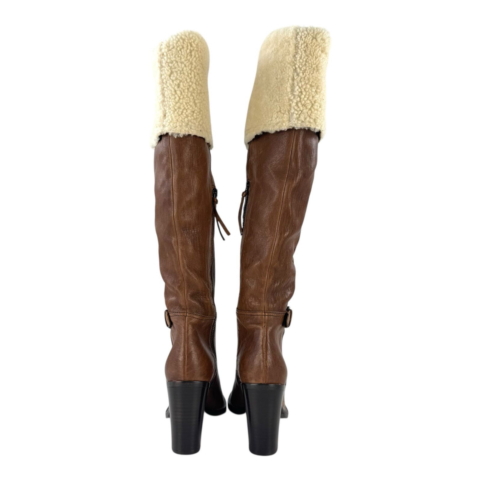 Miu Miu Miu Miu Leather & Shearling Knee-High Boots Size US 6 / IT 36 - 4 Thumbnail