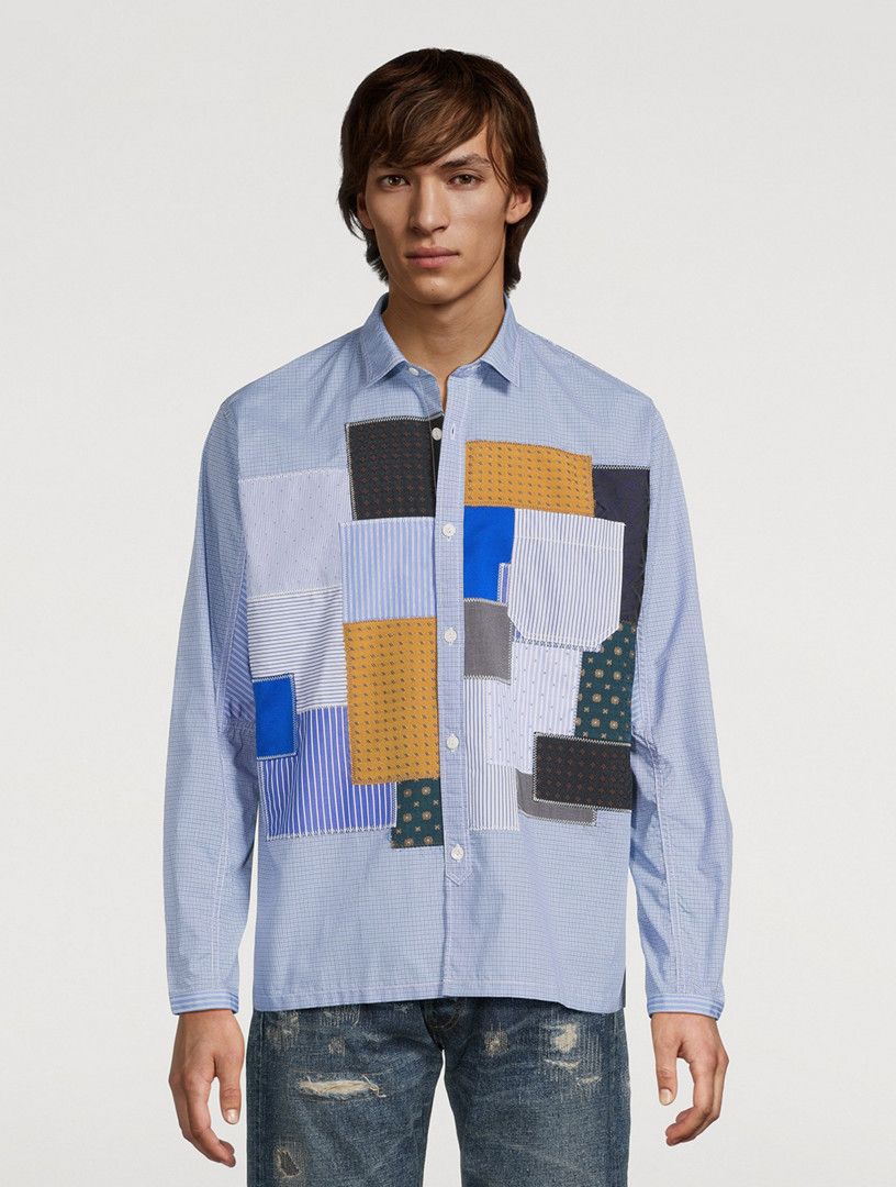 Junya Watanabe o1h1sh10525 Patchwork Shirt in Multicolor Size US L / EU 52-54 / 3 - 2 Thumbnail