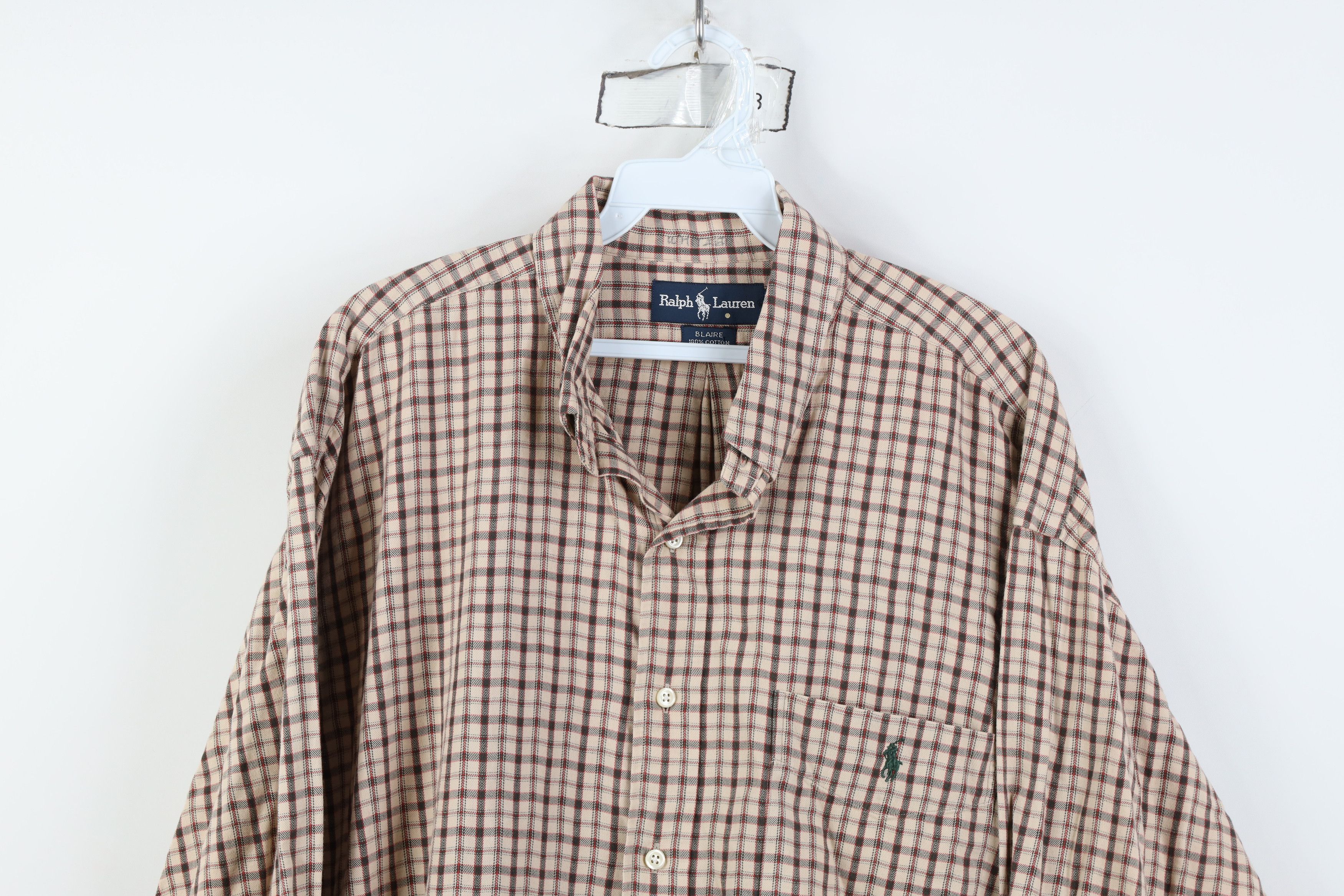 Ralph Lauren Vintage 90s Ralph Lauren Flannel Collared Button Down Shirt Size US XL / EU 56 / 4 - 2 Thumbnail