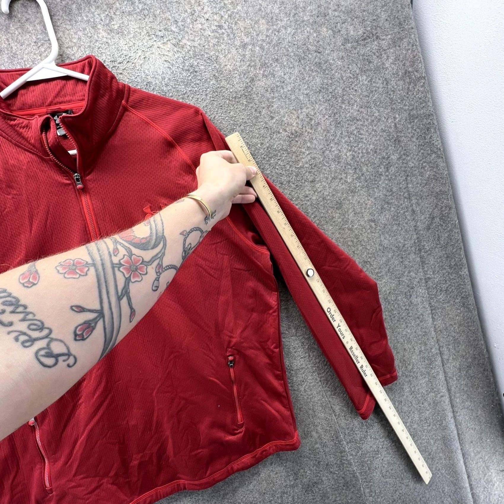 Under Armour Under Armour Pullover Mens L Red 1/4 Zip Long Sleeve Athletic Running Top Size US L / EU 52-54 / 3 - 4 Thumbnail