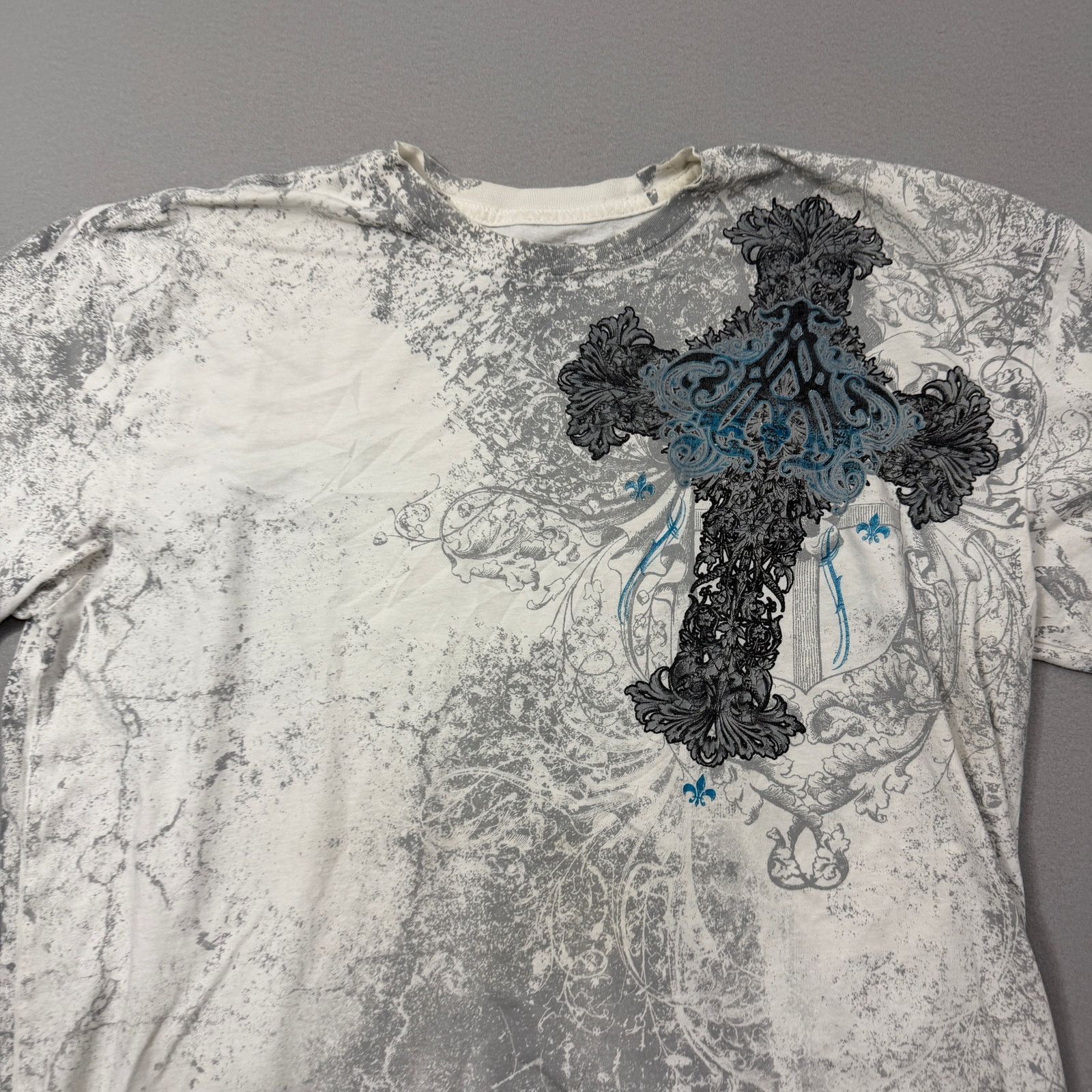 Affliction Vintage Archaic Affliction Shirt Men's 2XL White Grunge Goth Size US XXL / EU 58 / 5 - 3 Thumbnail