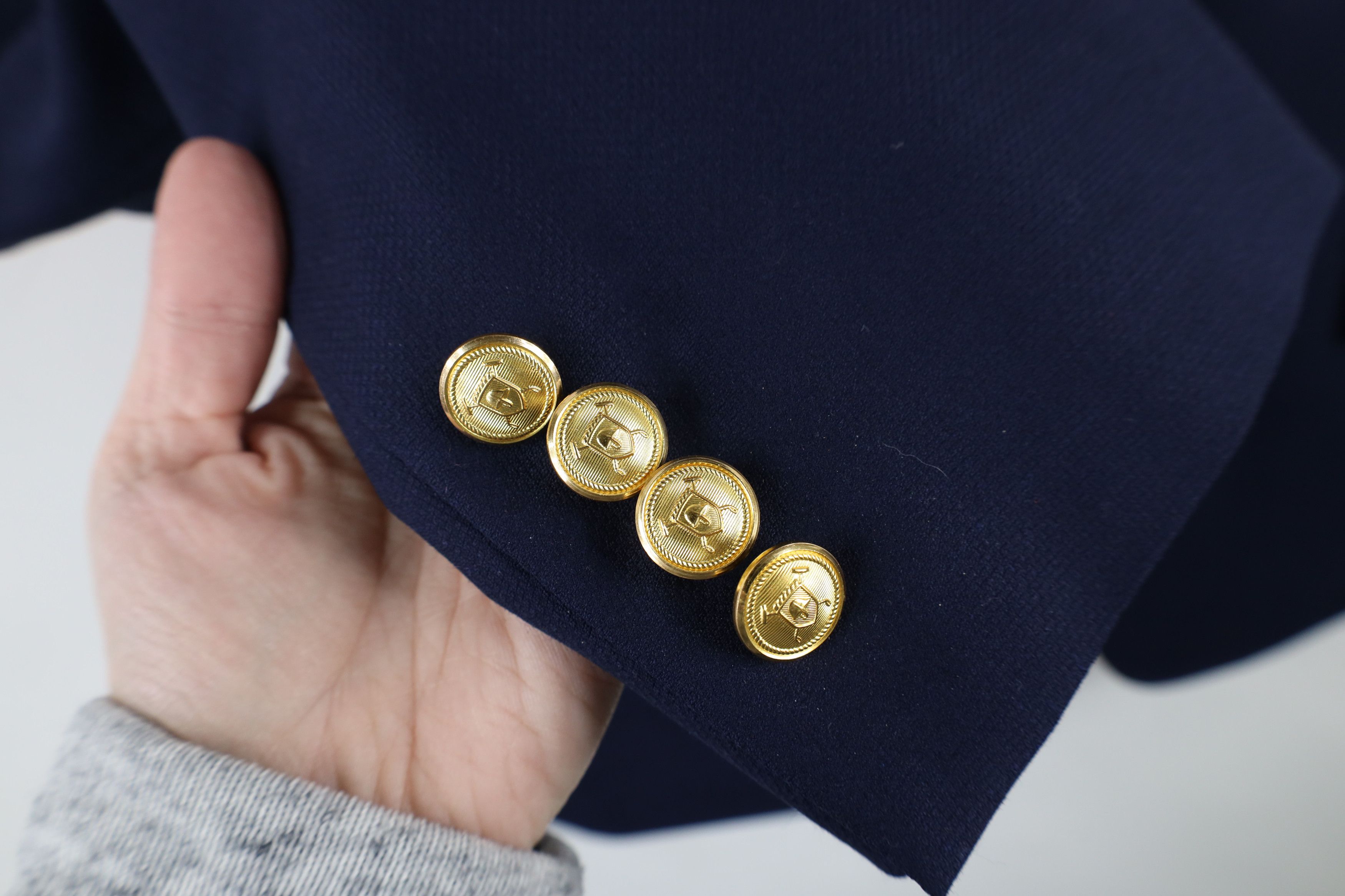 Ralph Lauren × Vintage Vintage Ralph Lauren Button Suit Coat Blazer Jacket Blue Size US L / EU 52-54 / 3 - 5 Thumbnail