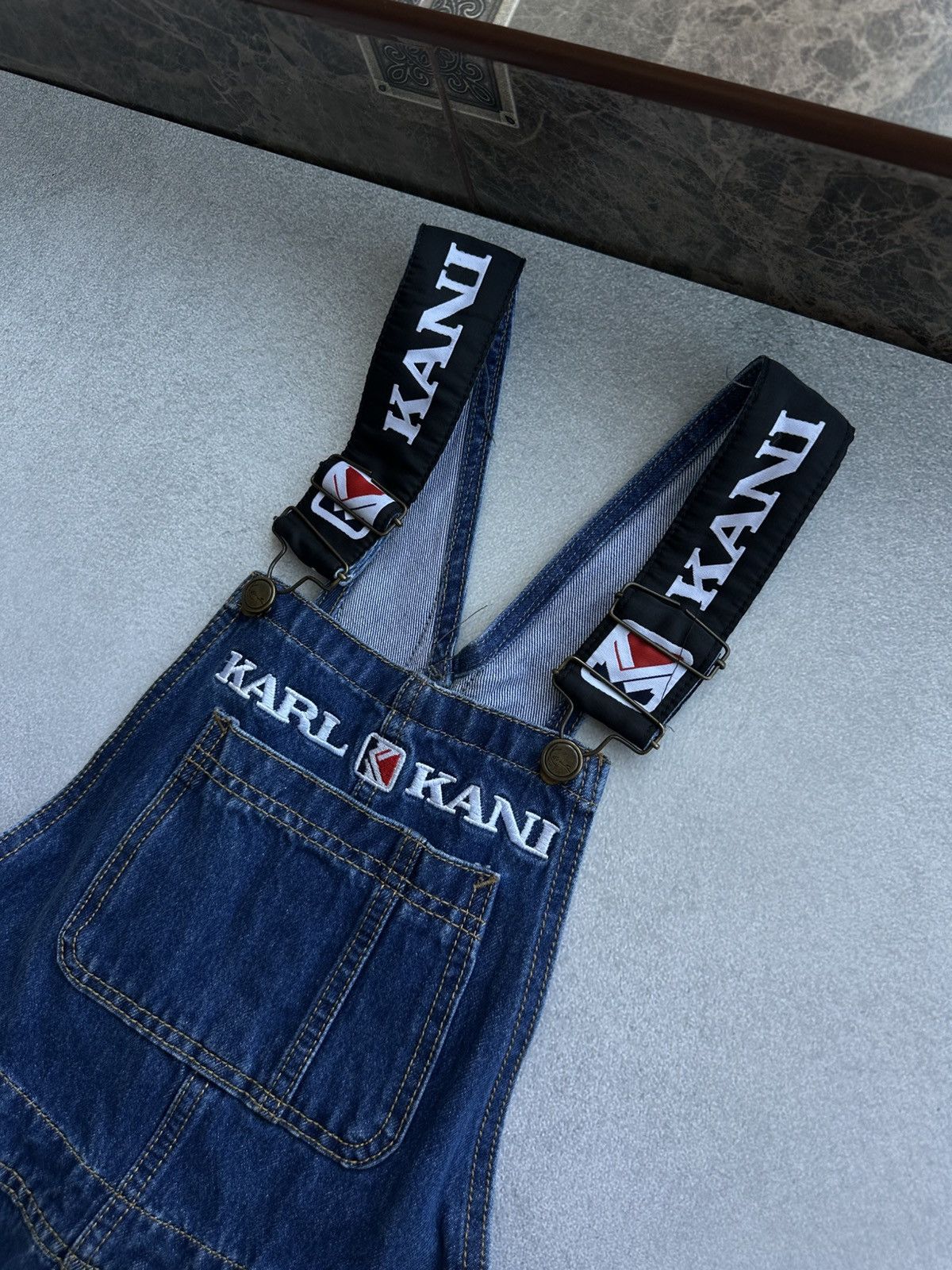 Karl Kani Vintage Karl Kani Denim Overalls 90s Hip-Hop Logo Size US 28 / EU 44 - 4 Thumbnail