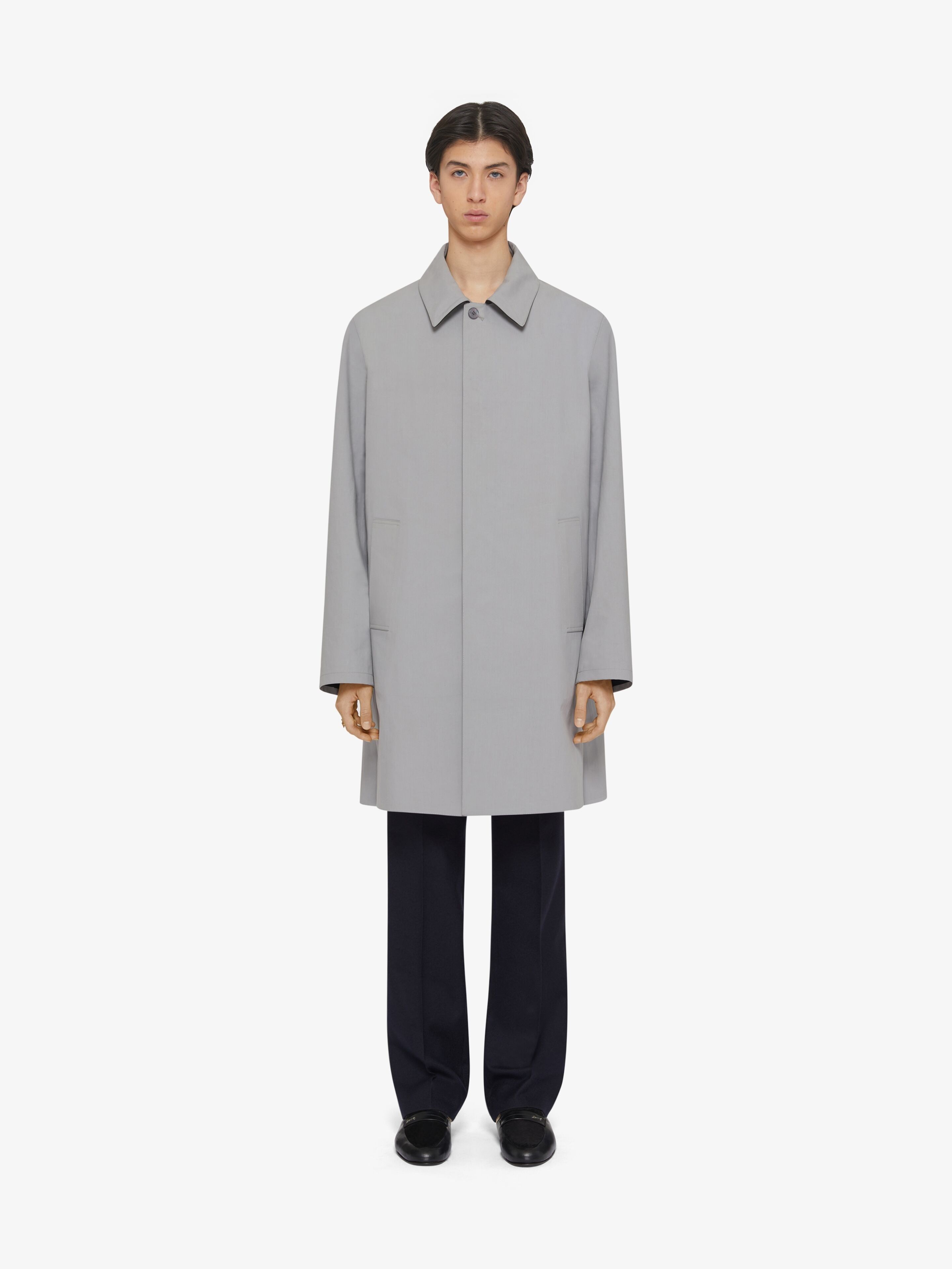 Givenchy o1w1db10925 Trench Coat With Bonded Seam Tapes in Grey Size US XL / EU 56 / 4 - 2 Thumbnail