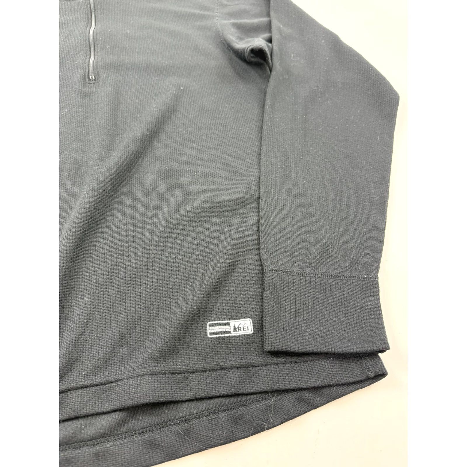 Vintage REI Pullover Mens Small Black 1/4 Zip Lightweight Long Sleeve Base Layer Top Size US S / EU 44-46 / 1 - 2 Thumbnail