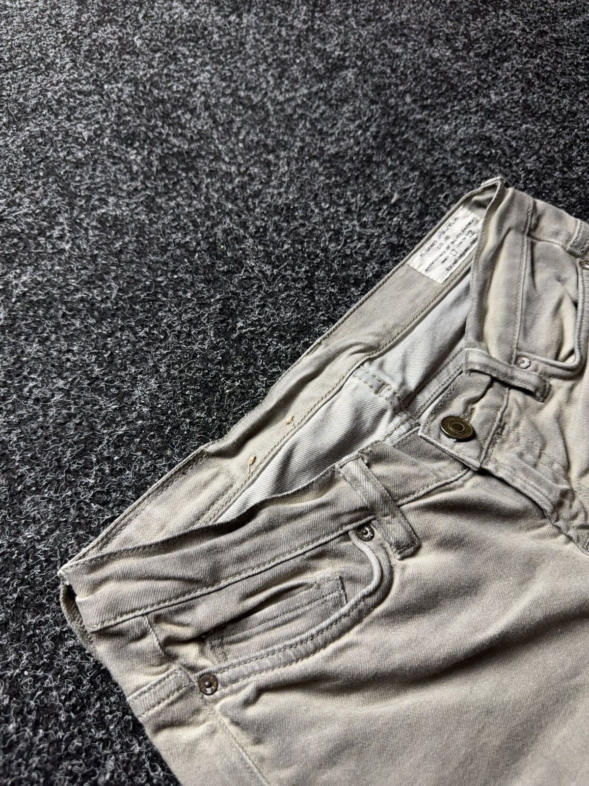 Allsaints AllSaints Grey Slim Jeans Rick style Minimal Stretch Denim Size 27" / US 4 / IT 40 - 6 Thumbnail
