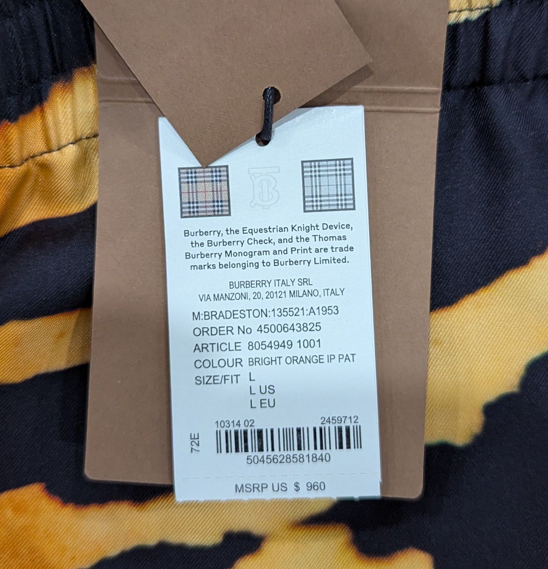 Burberry Burberry Animal Print Silk Shorts Orange Large Size US 34 / EU 50 - 9 Thumbnail