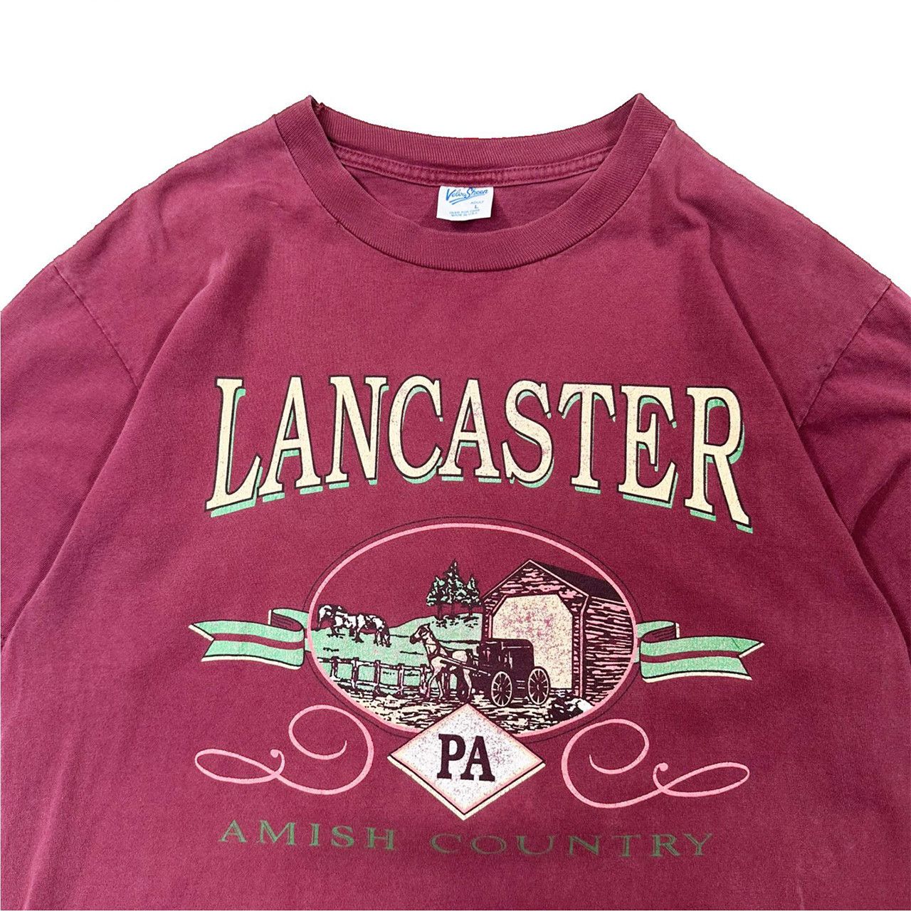 Vintage Vintage 90s Single Stitch Lancaster Amish Graphic T Shirt Size US L / EU 52-54 / 3 - 2 Thumbnail