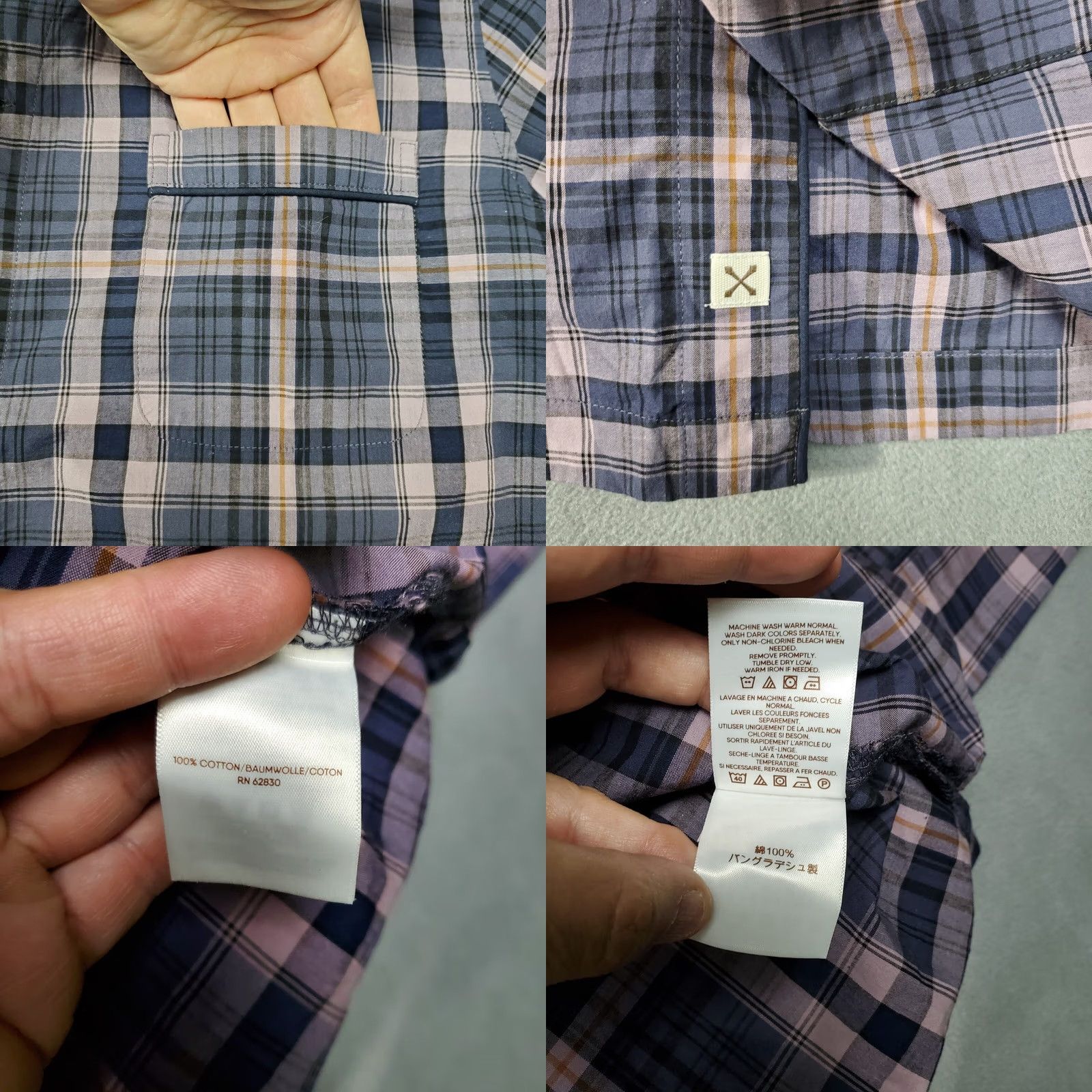 Lands' End Lands' End Pajama Shirt Mens Large Purple Plaid w Tags Blake Shelton Shirt Pajama Top Button Long Sleeve Collared Cotton Regular Size US L / EU 52-54 / 3 - 8 Thumbnail