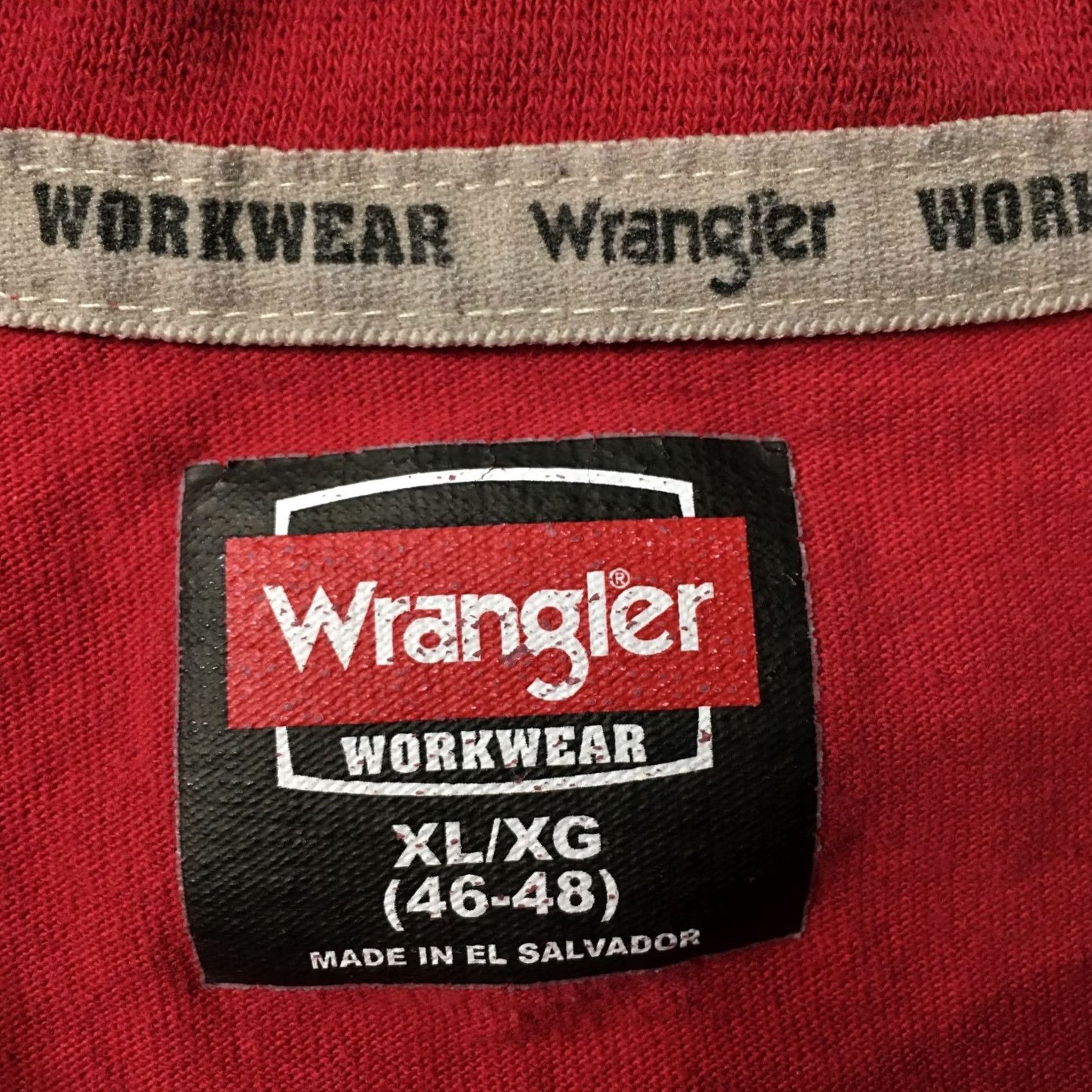 Wrangler Wrangler Workwear Henley Shirt Mens XL Red Short Sleeve Tee pocket Size US XL / EU 56 / 4 - 2 Thumbnail