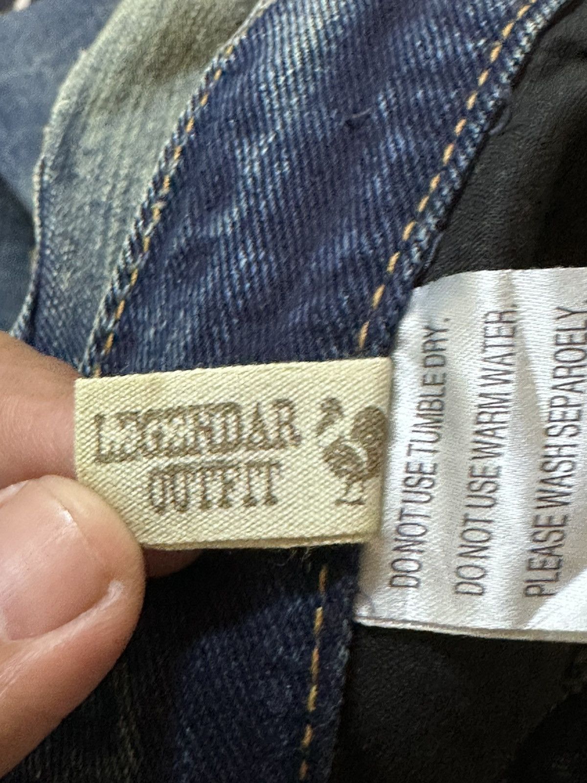 Tornado Mart Vintage Legendary Outfit Grunge Mudwash Honeycomb Denim Size US 35 - 9 Thumbnail