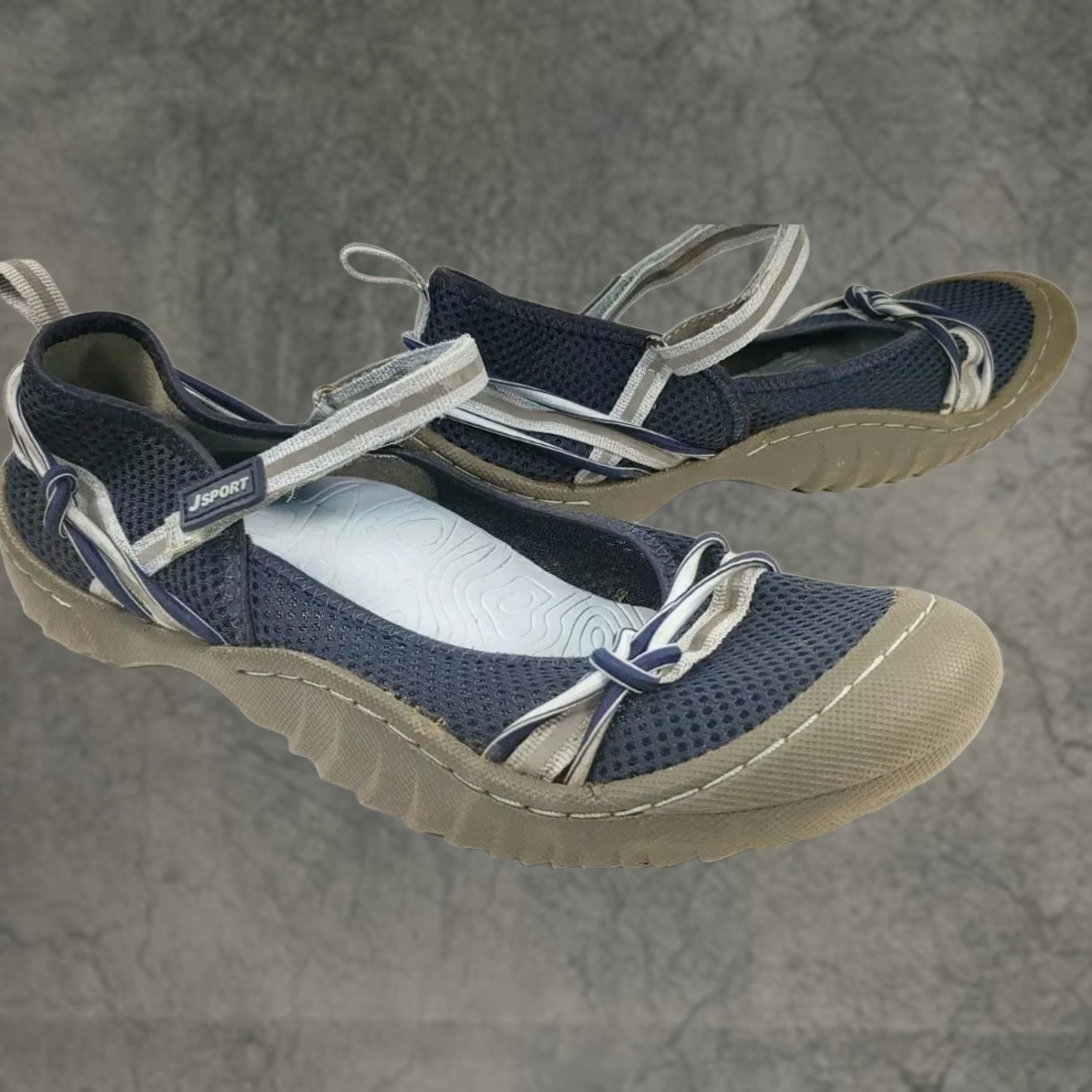 Vintage JAMBU Hazel Women's Strappy Flats Sandal Size 7M Blue Flats Casual Comfort Shoes Womens Size US 8 / IT 38 - 1 Thumbnail