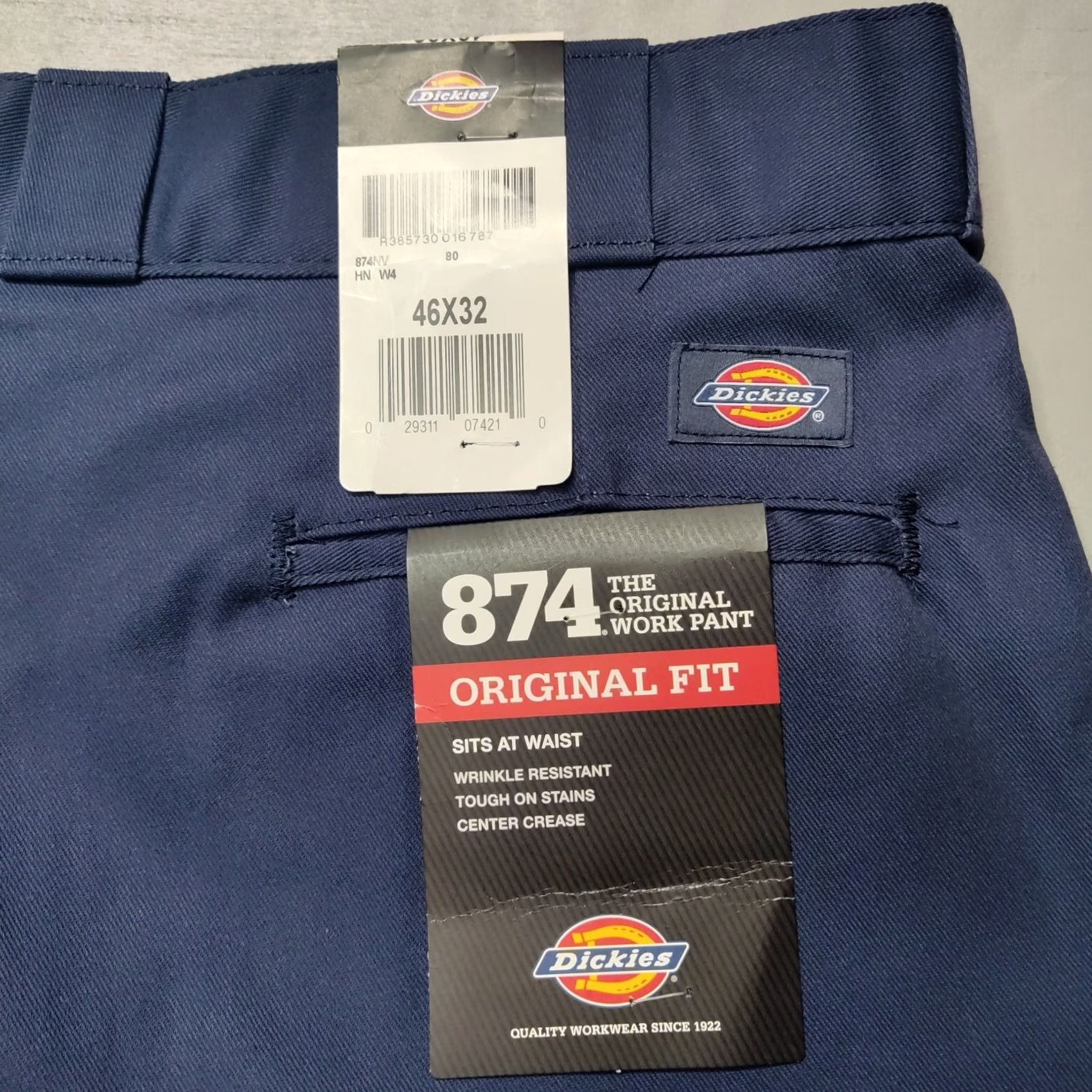 Dickies DICKIES ICONS 874 ORIGINAL FIT Men 46X32 Navy Work Pants NEW Size US 30 / EU 46 - 4 Thumbnail