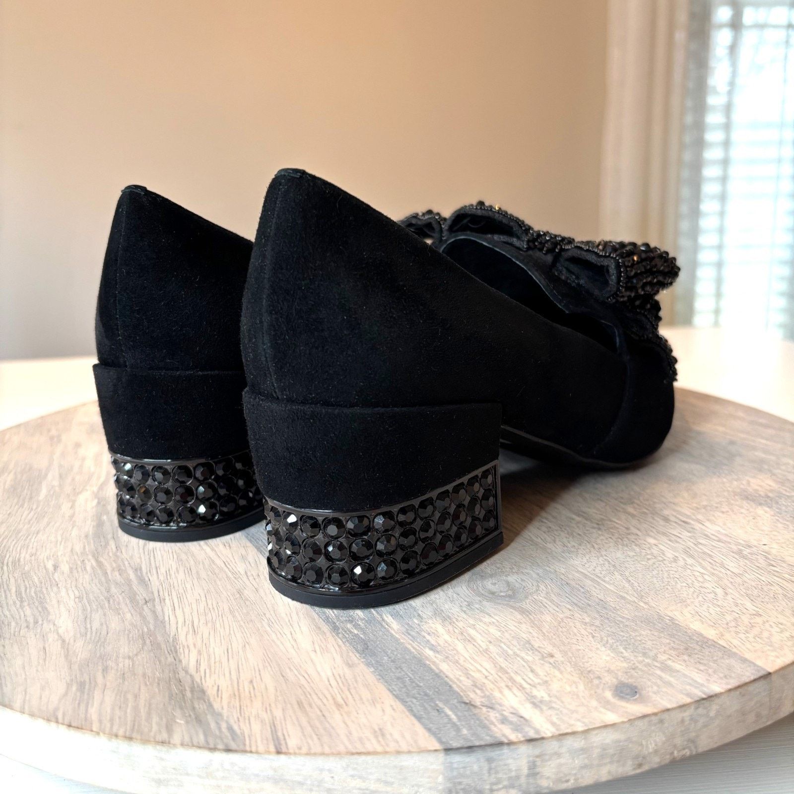 Jeffrey Campbell Jeffrey Campbell Valenti Black Suede Bow Crystal Pumps 9.5 Size US 9.5 / IT 39.5 - 7 Thumbnail