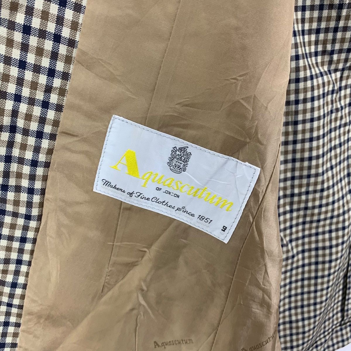 Aquascutum Vintage AQUASCUTUM LONDON Nova Checks Pattern Blazer Jacket Size S / US 4 / IT 40 - 11 Thumbnail