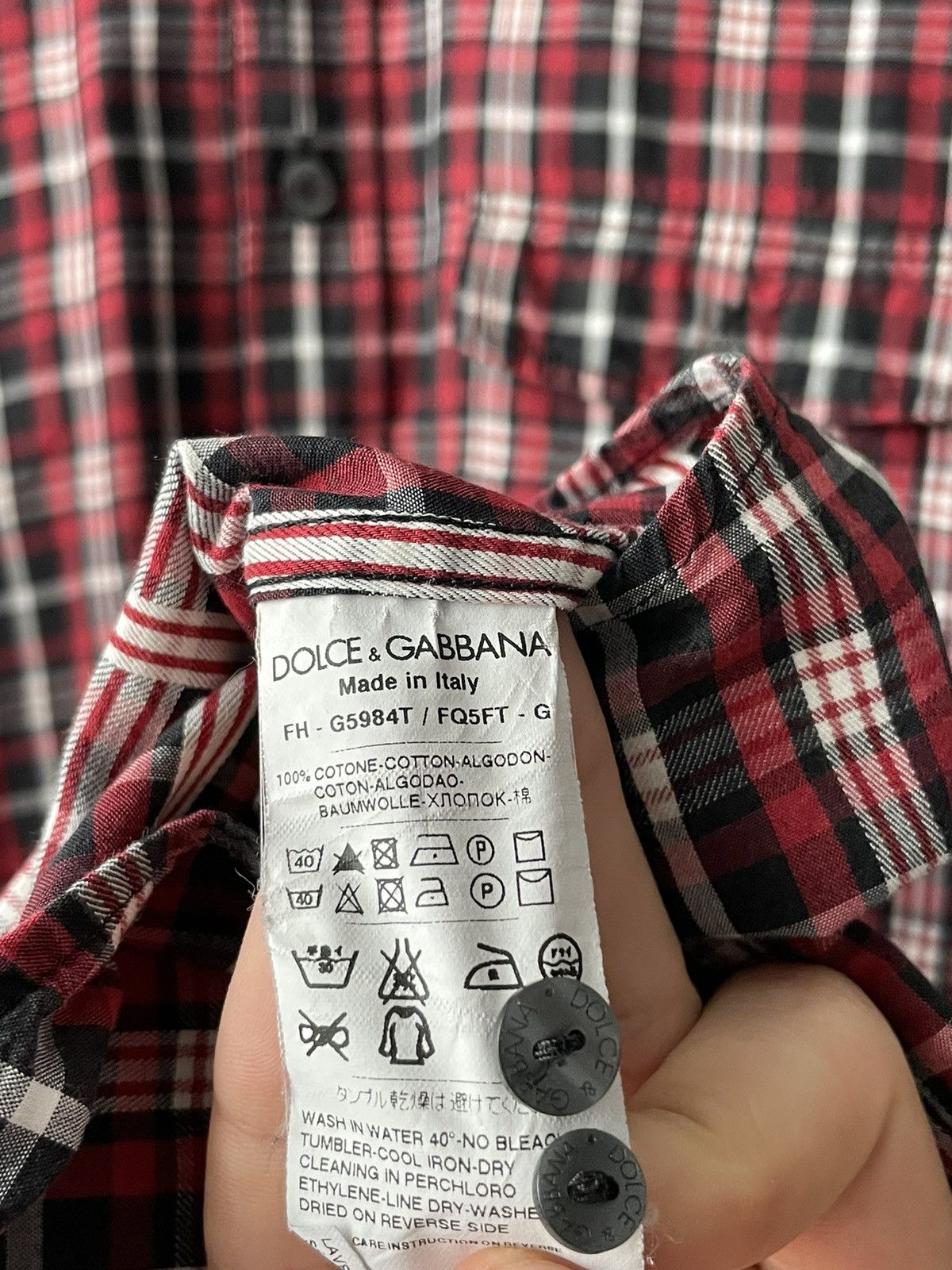 Dolce & Gabbana Dolce & Gabbana Martini Flannel Shirt Button Up Size US M / EU 48-50 / 2 - 17 Thumbnail