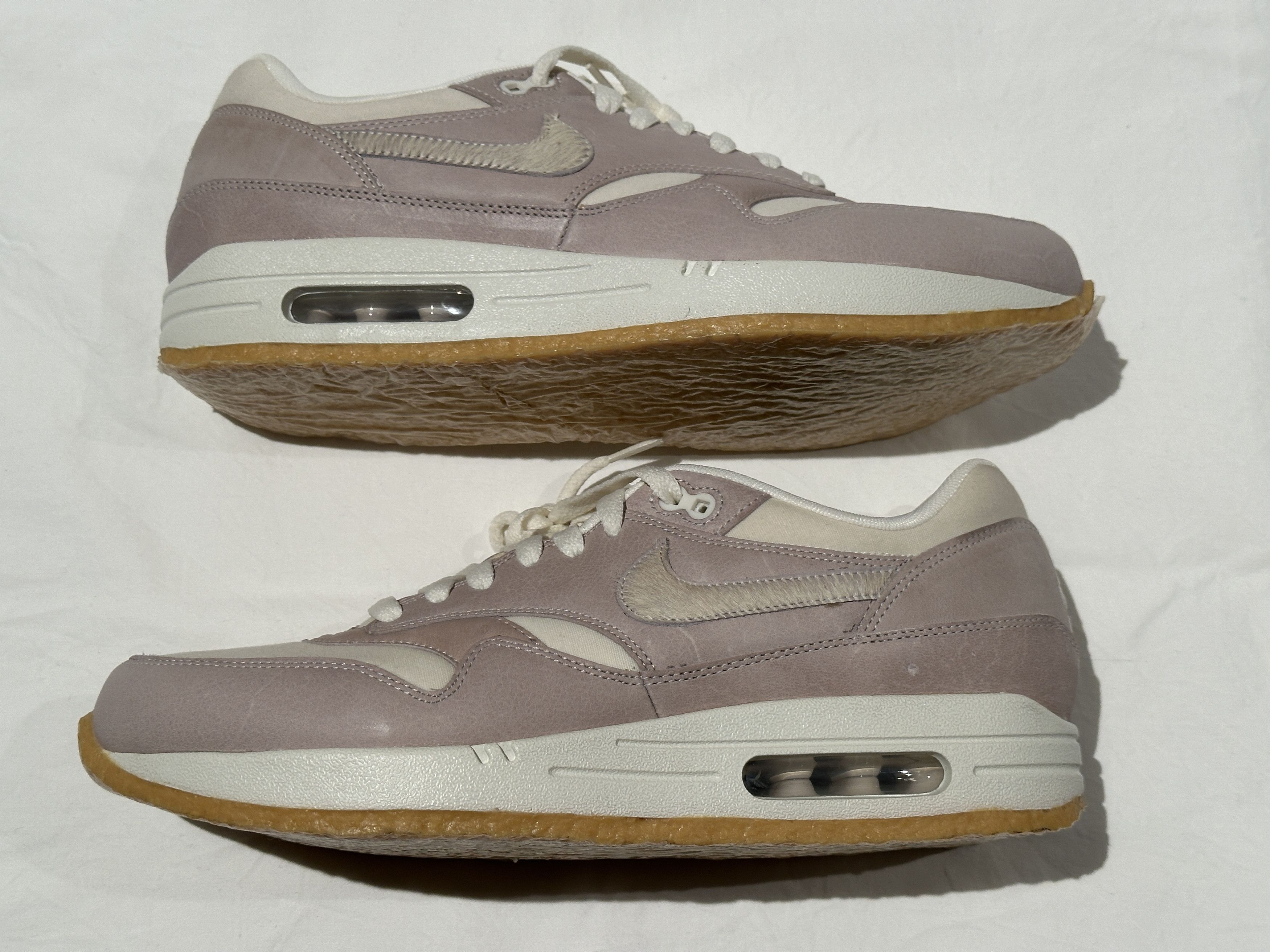 Nike BRAND NEW NIKE AIR MAX 1 PRM QS 'WHITE CREPE' GUM SOLE SZ 11 Size US 11 / EU 44 - 1 Thumbnail