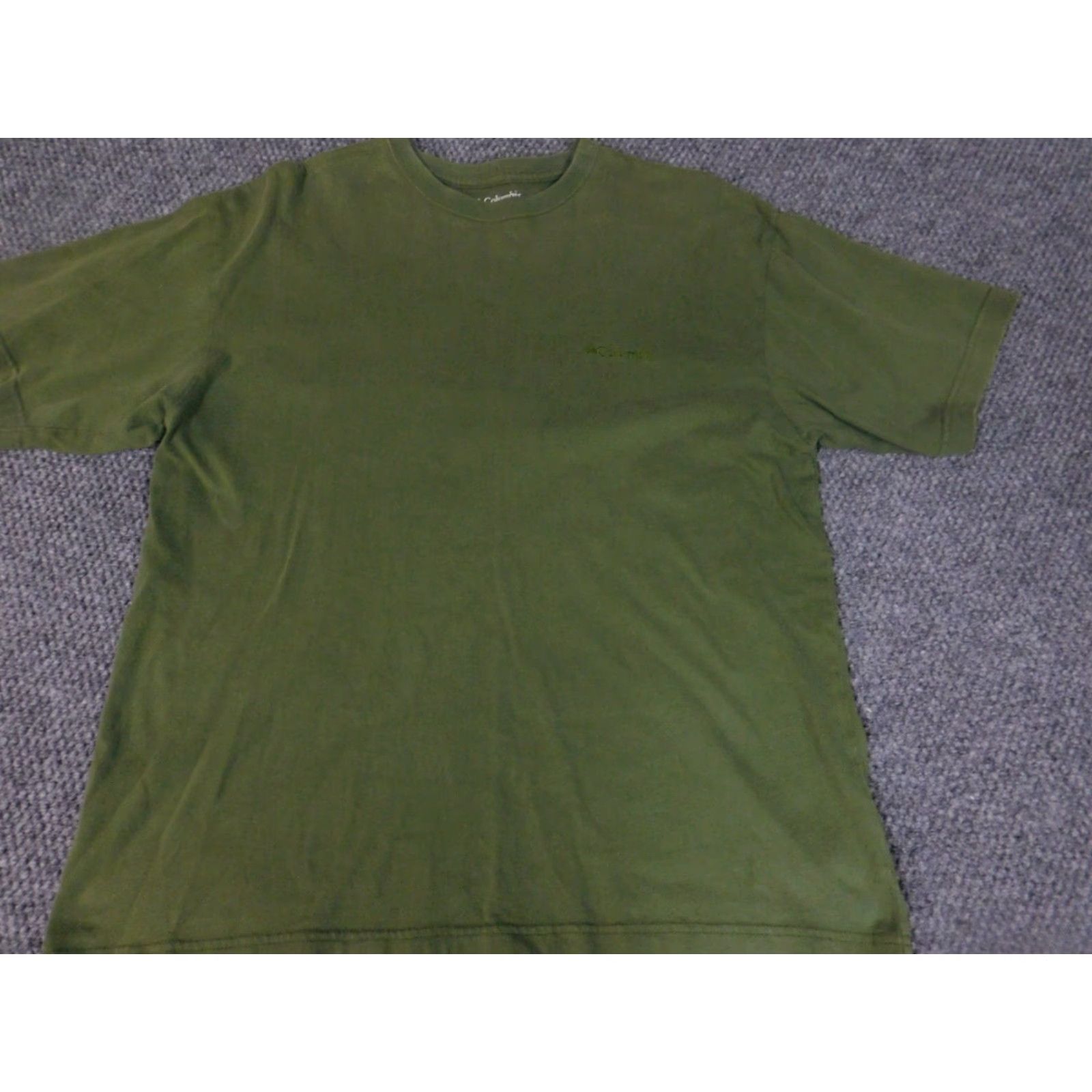 Vintage Columbia Mens Shirt T-Shirt Short Sleeve Crew Neck Green Logo Cotton Blend Polyester Regular Size M USA Theme Size US M / EU 48-50 / 2 - 2 Thumbnail