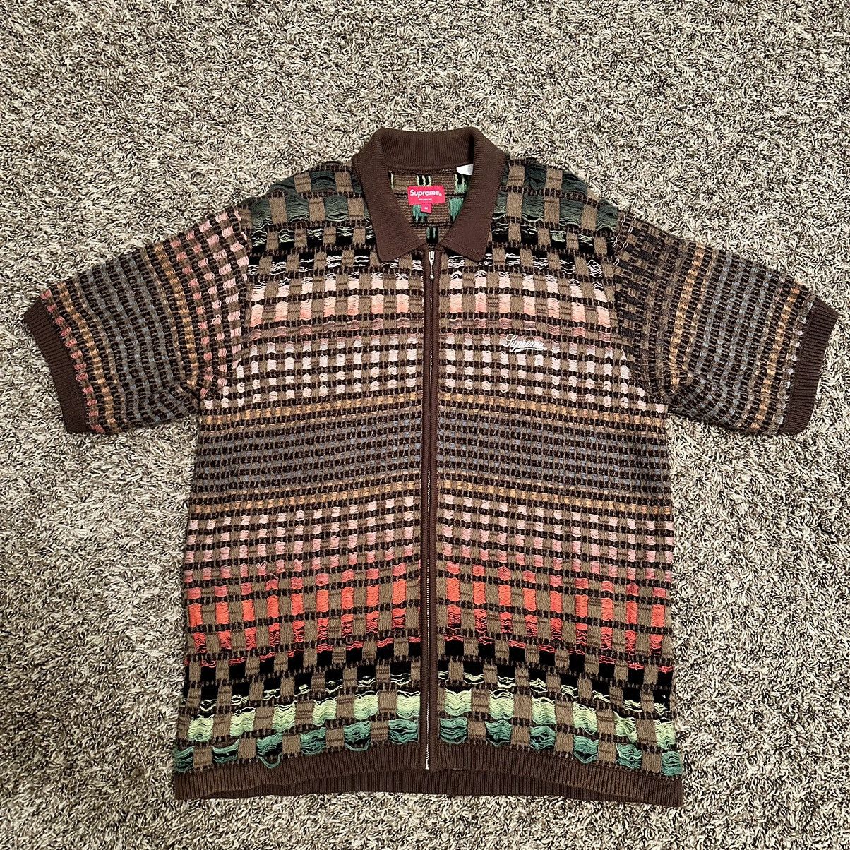 トップス Supreme GRADIENT GRID ZIP UP POLO Supreme Gradient Grid Zip Up Polo Black Men's - SS23 - US