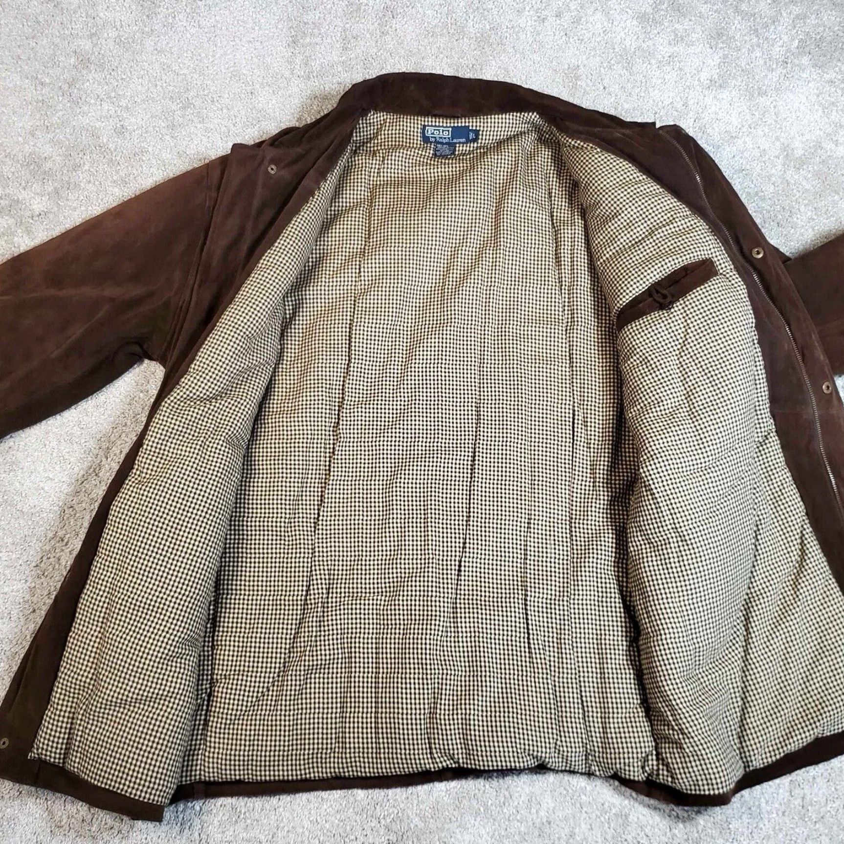 Ralph Lauren VINTAGE Polo Ralph Lauren Leather Jacket Bomber L - Brown - Large - Full Zip - Lined - Cotton Lining - Men Size US L / EU 52-54 / 3 - 3 Thumbnail