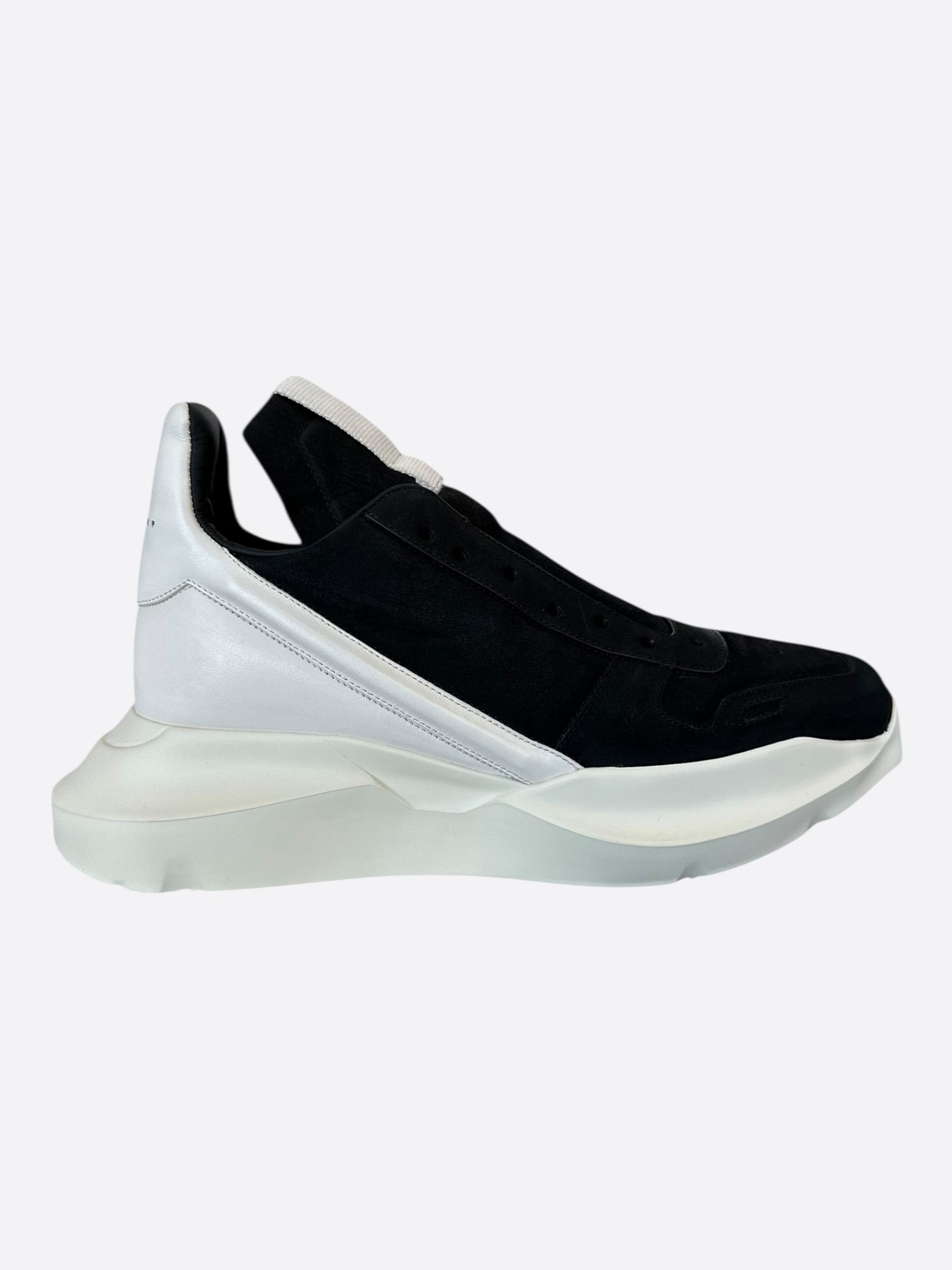 Rick Owens Rick Owens Black & White Leather Geth Runner Sneakers Size US 8 / EU 41 - 5 Thumbnail