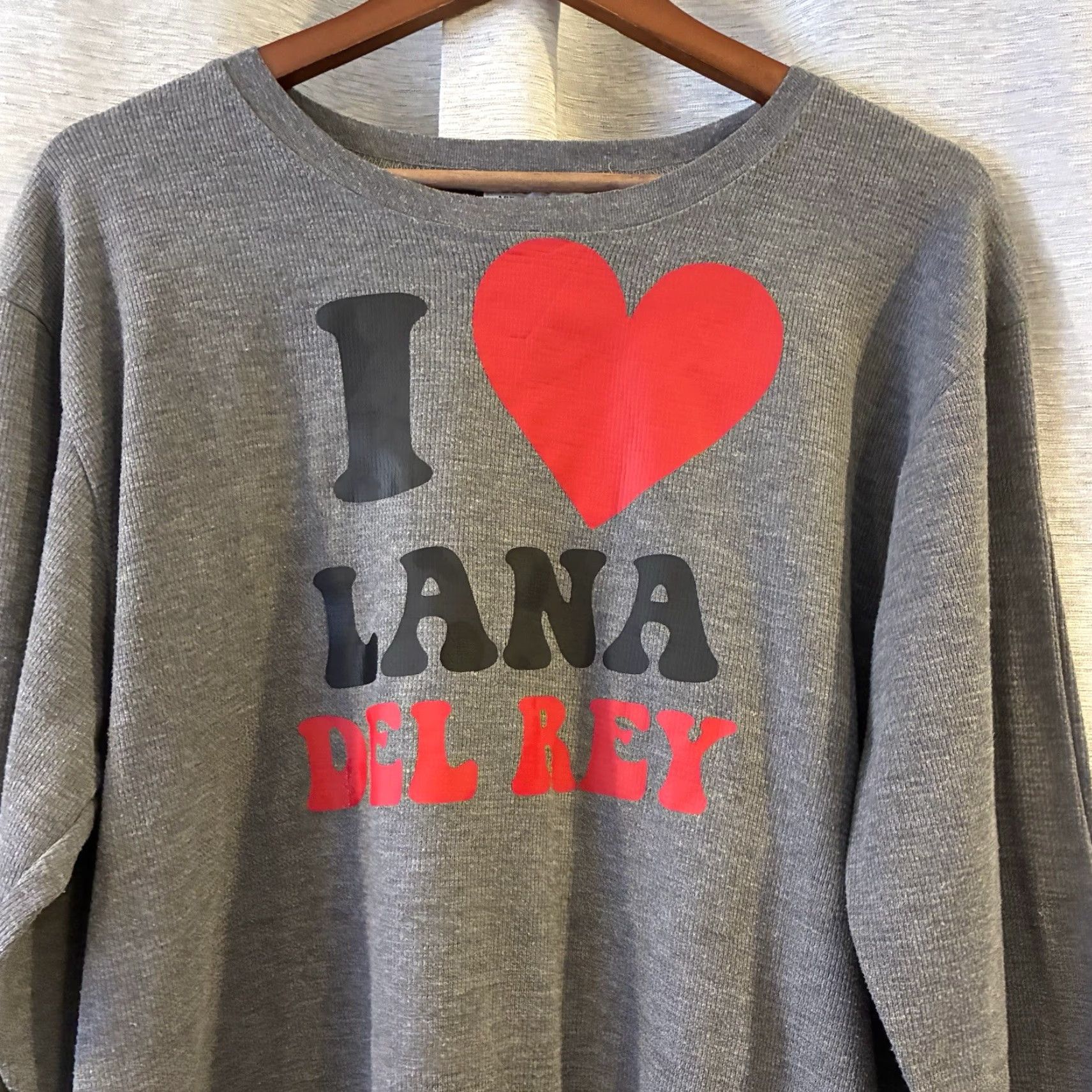 Vintage Lana Del Ray Long Sleeve Thermal Shirt Large Gray Concert Men Crew Neck Size US L / EU 52-54 / 3 - 3 Thumbnail
