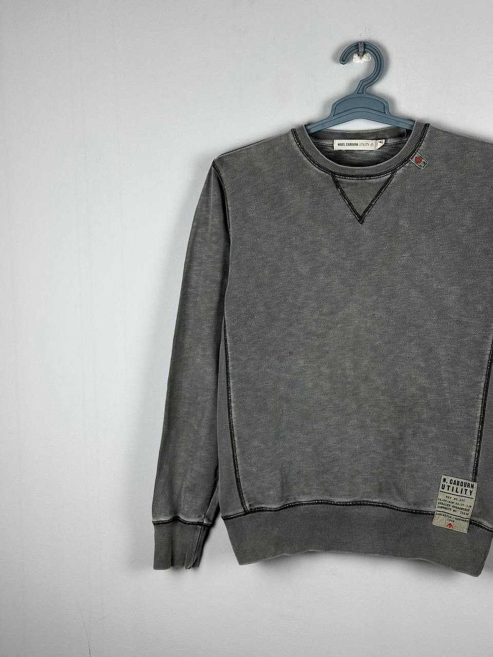 Nigel Cabourn Nigel Cabourn Utility Stone Wash Grey Army Sweatshirt Size US S / EU 44-46 / 1 - 2 Thumbnail