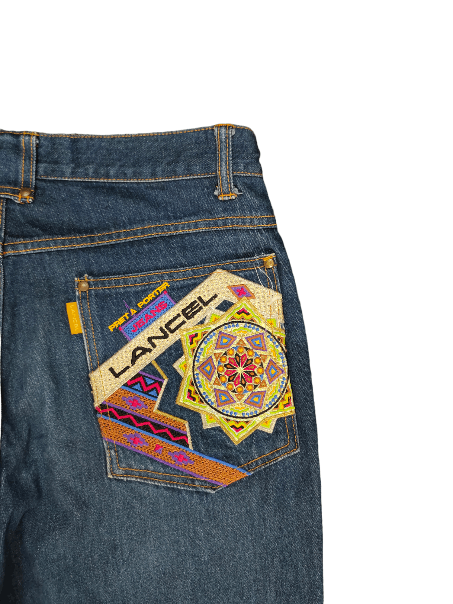 Lancel Baggy Jeans Lancel Paris Navajo native Design Denim Jeans Size US 34 / EU 50 - 5 Thumbnail