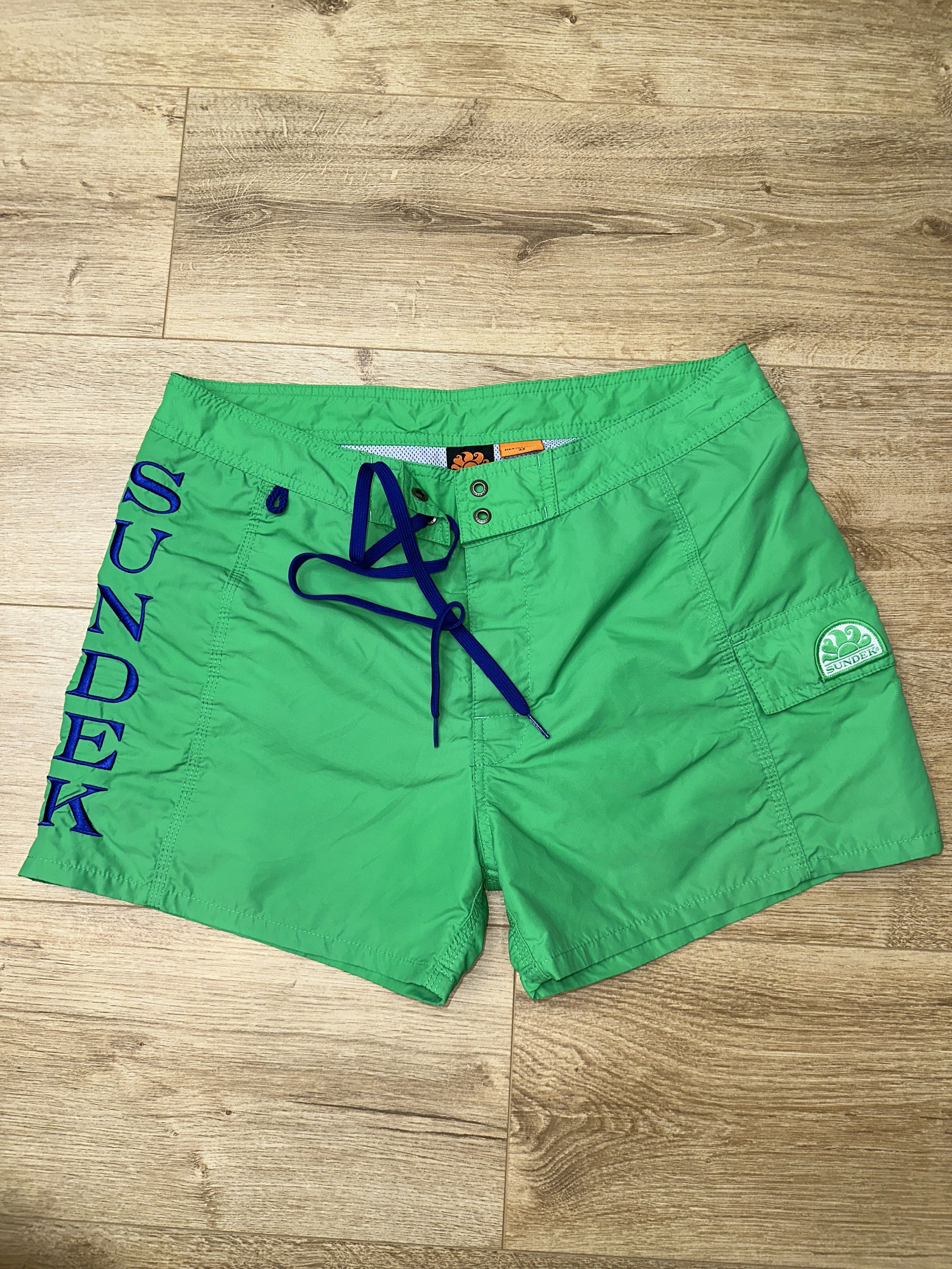 Sundek Sundek Big Logo Swim Shorts Green Nylon Surf Trunks Size 32 Size US 32 / EU 48 - 2 Thumbnail