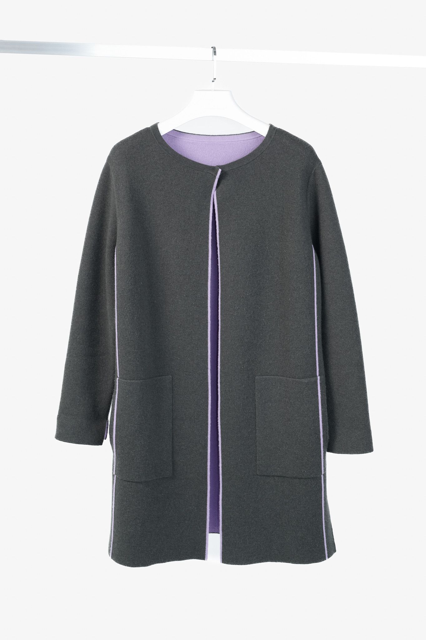 Akris Akris Reversible Double-Face Cashmere Cardigan Size L / US 10 / IT 46 - 1 Thumbnail