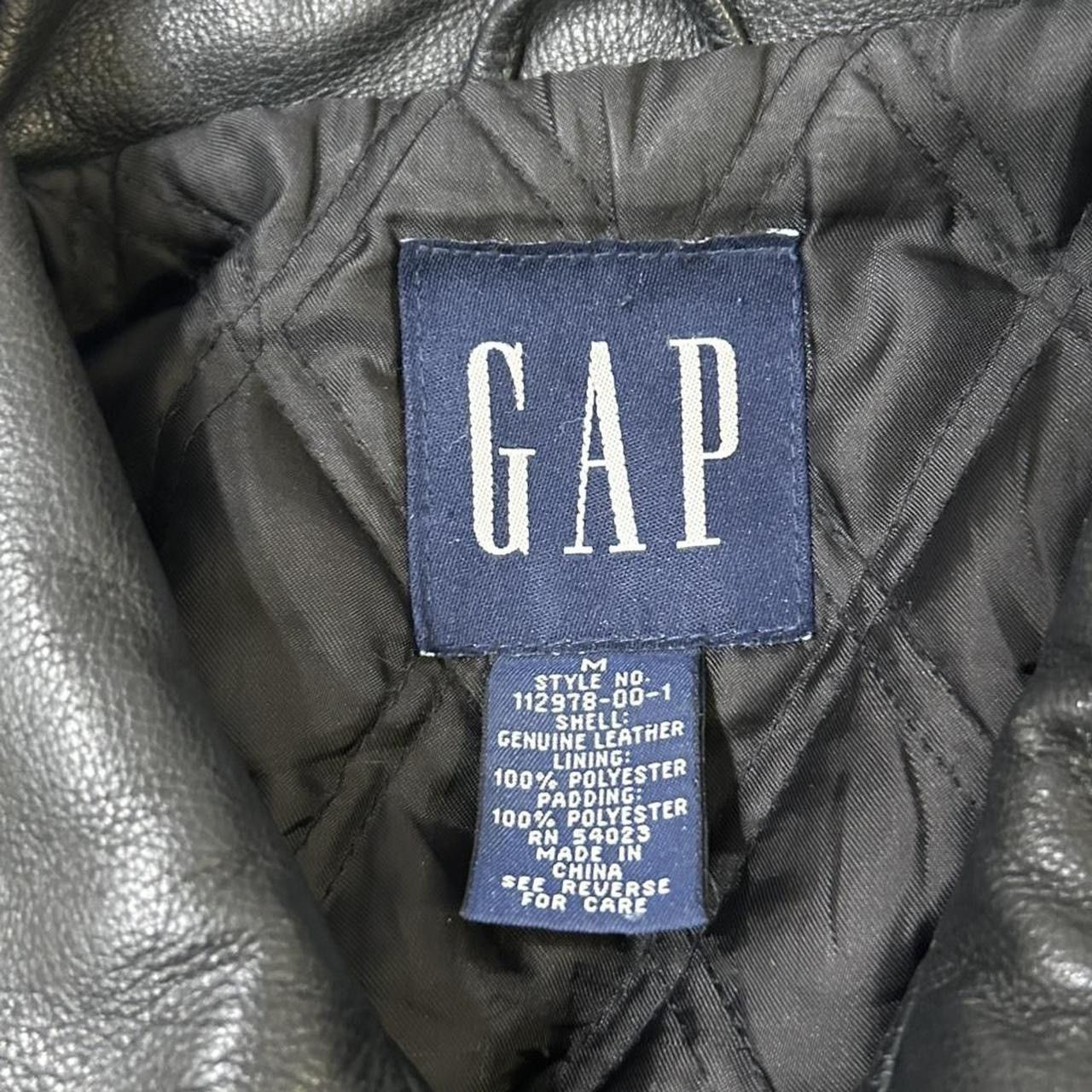 Gap Vintage Gap Black Leather Jacket Size Medium Size US M / EU 48-50 / 2 - 3 Thumbnail