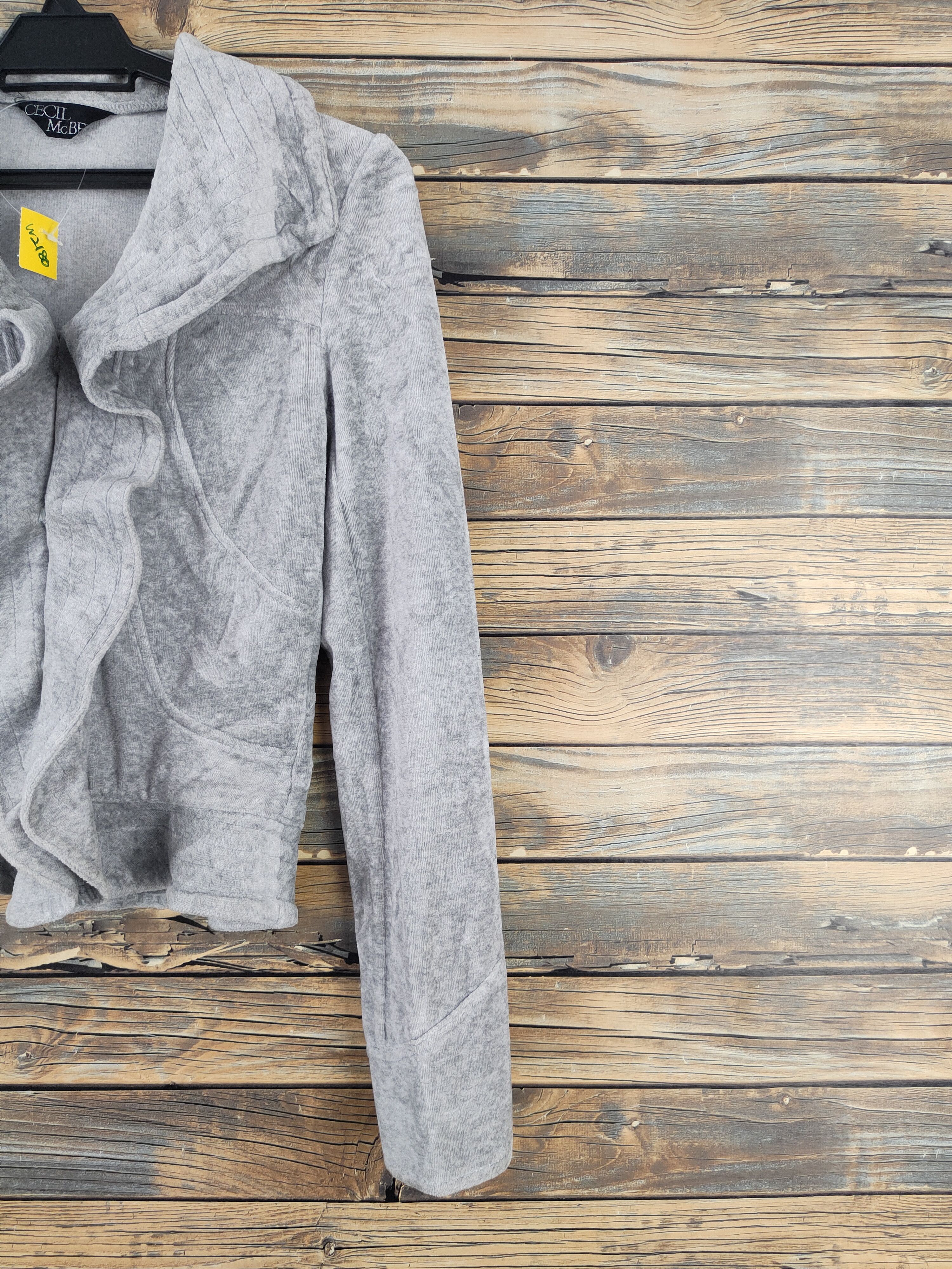 Japanese Brand Cecil McBee Gray Cardigan Crop Tops #W2180 Size S / US 4 / IT 40 - 5 Thumbnail