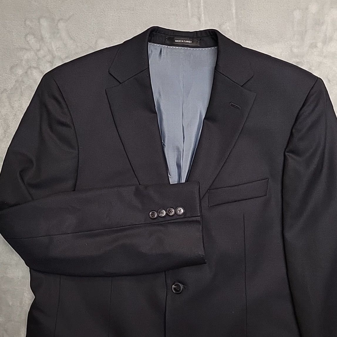 Hugo Boss Hugo Boss Blazer Mens 40R Black Wool Italy Guabello Biotech Suit Sport Jacket Size 40R - 2 Thumbnail