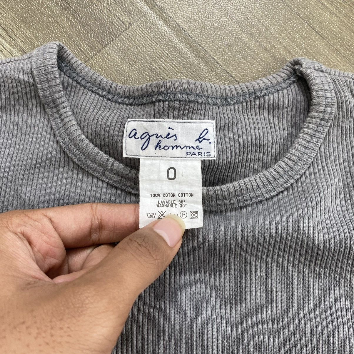 agnes b. 1990s Vintage Agnes B Homme Grey Basic Tee Luxury Size US XS / EU 42 / 0 - 3 Thumbnail