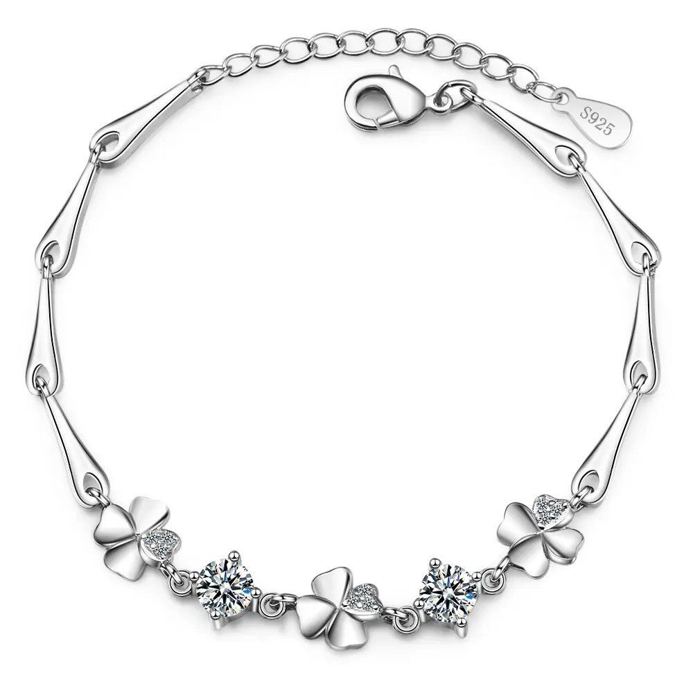 Jewelry Creative Lucky Sweet Four-leaf Clover Bracelets Size ONE SIZE - 1 Thumbnail