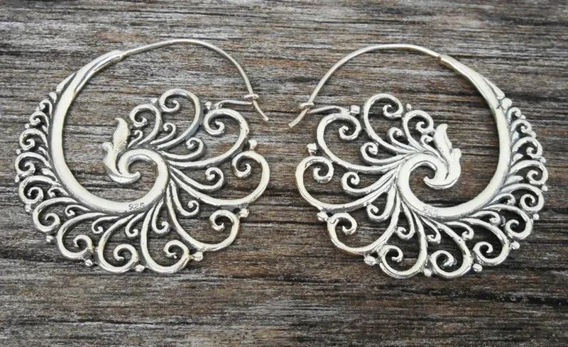 Other Vintage Metal Hoop Drop Earrings Size ONE SIZE - 3 Thumbnail
